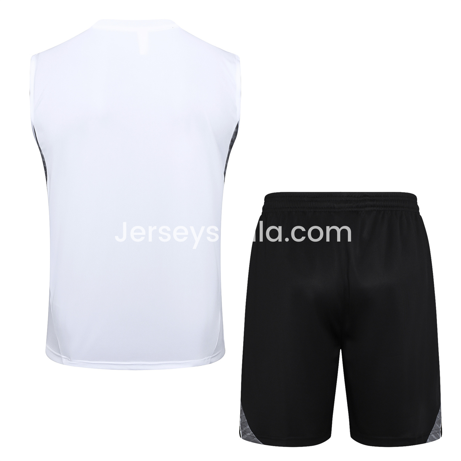 Real Madrid 25-26 Vest Training Set - White Vest and Black Shorts - SOCCERDEALSHOP