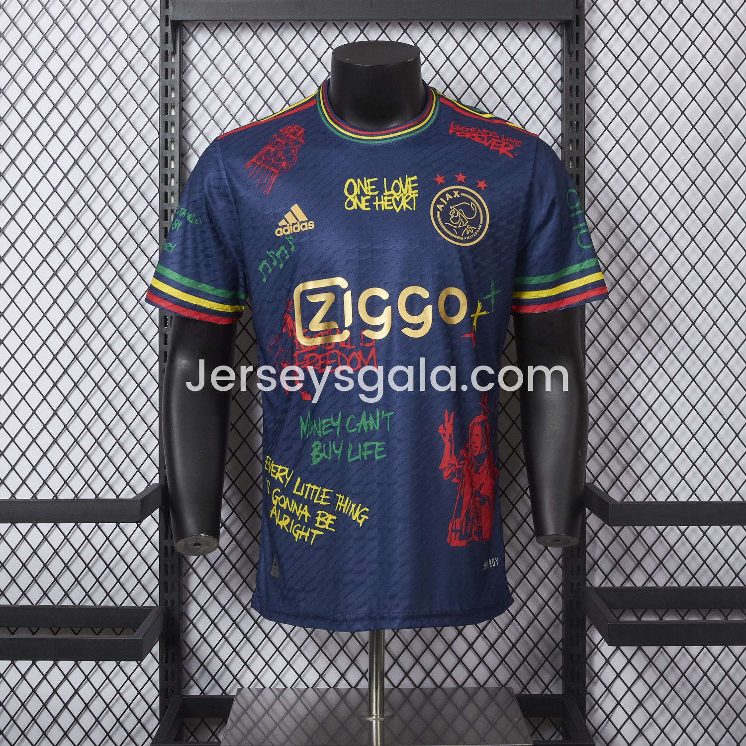 Ajax x B-O-B Marly 2025-26 40th Blue Special Edition Jersey - Player Version - SOCCERDEALSHOP