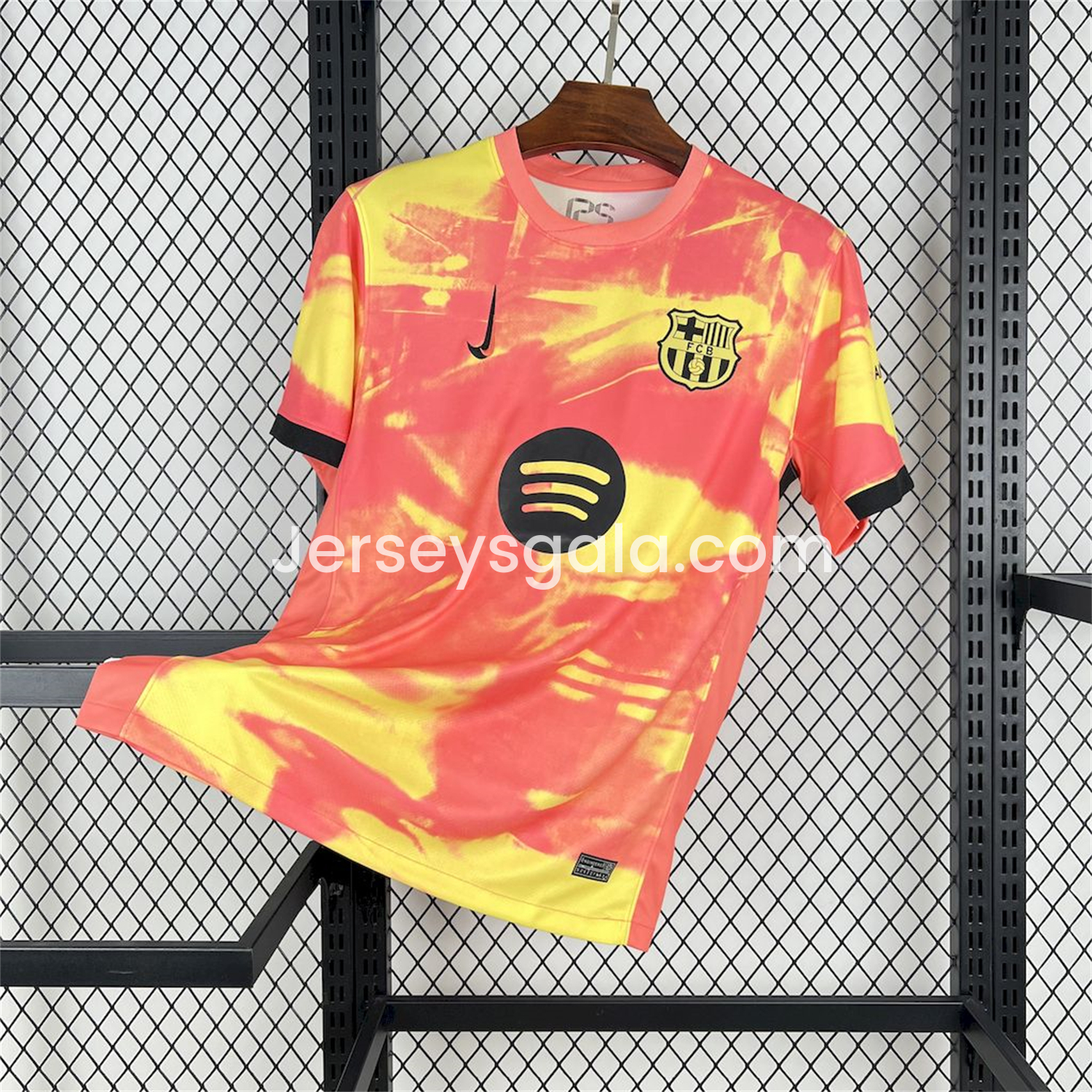 B.A.R.S.A 25-26 Yellow and Orange Camouflage Jersey - Fans Version - SOCCERDEALSHOP