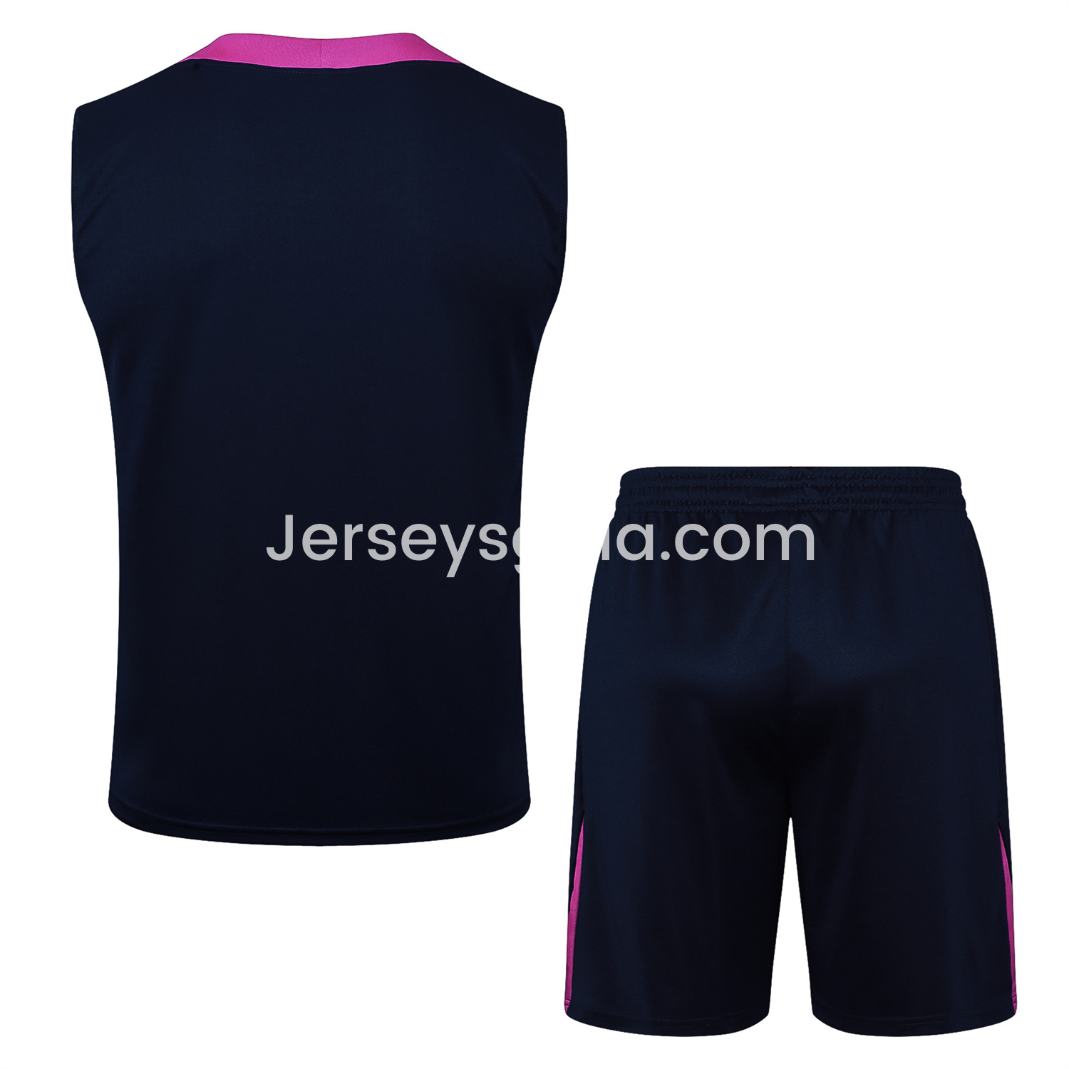 B.A.R.S.A 25-26 Vest Training Set - Deep Blue Black Vest and Shorts - SOCCERDEALSHOP