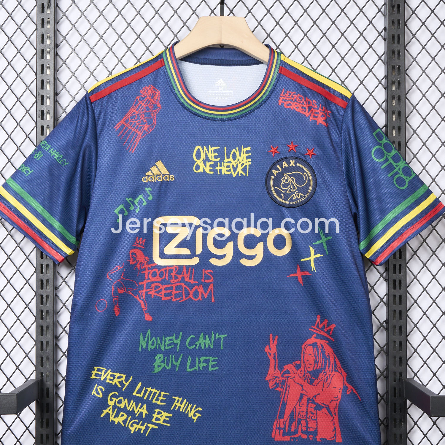 Ajax x B-O-B Marly 2025-26 40th Blue Special Edition Jersey - Fans Version - SOCCERDEALSHOP