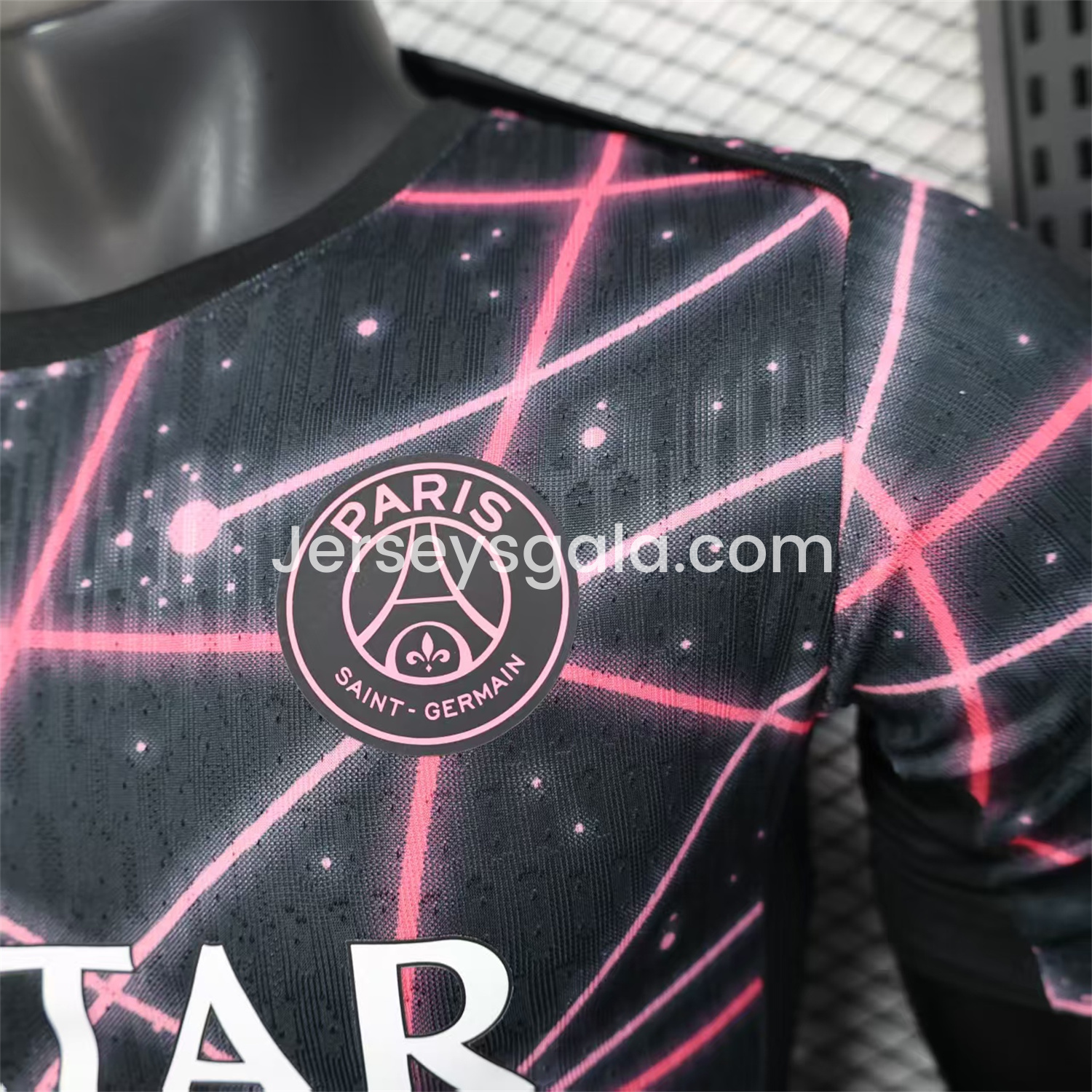 Paris Saint-Germain PSG 25-26 Pink Lines Jordan Black Special Jersey - Player Version - SOCCERDEALSHOP