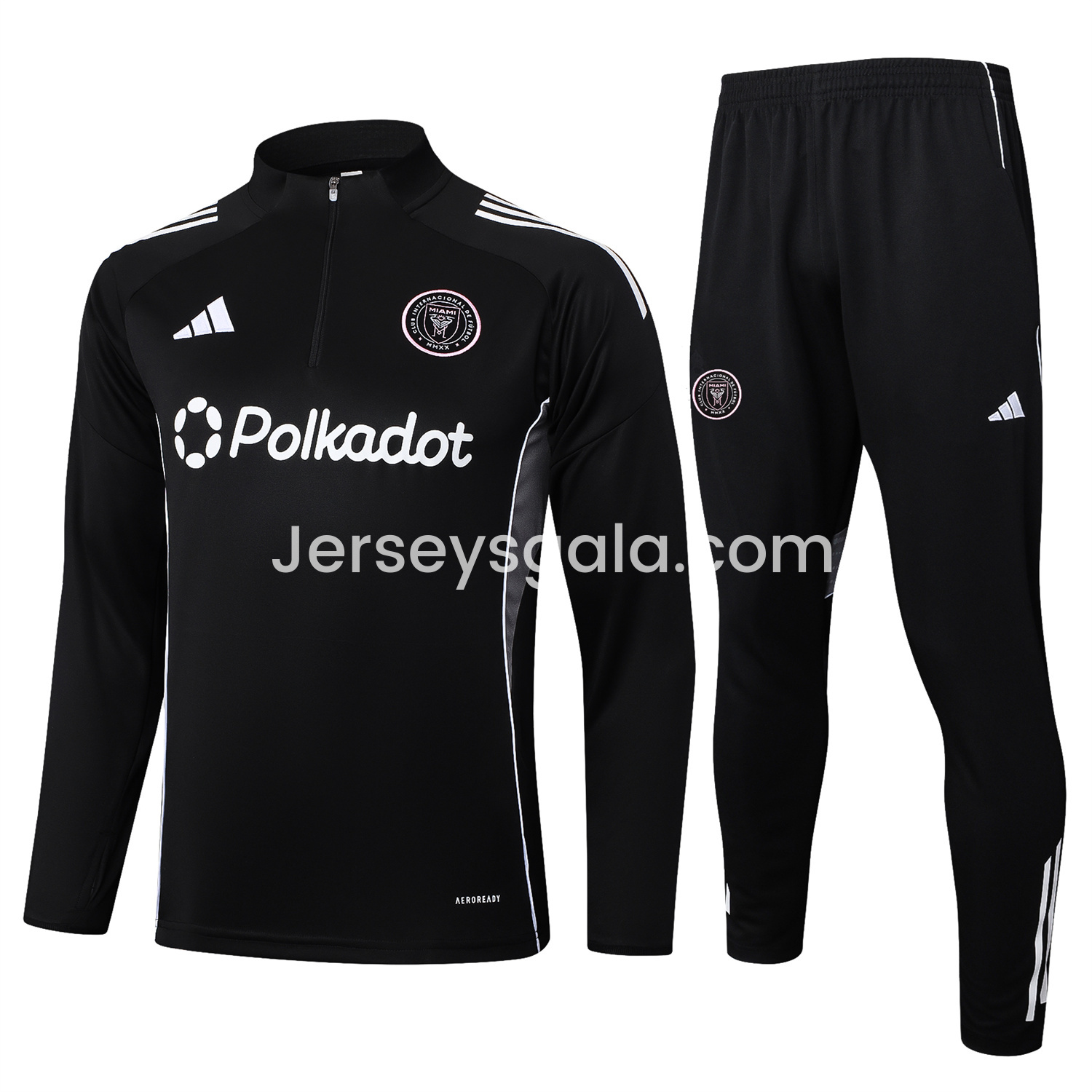INT M.A.M 25-26 Long Sleeves Training Set - Black Top & Black Pants - SOCCERDEALSHOP