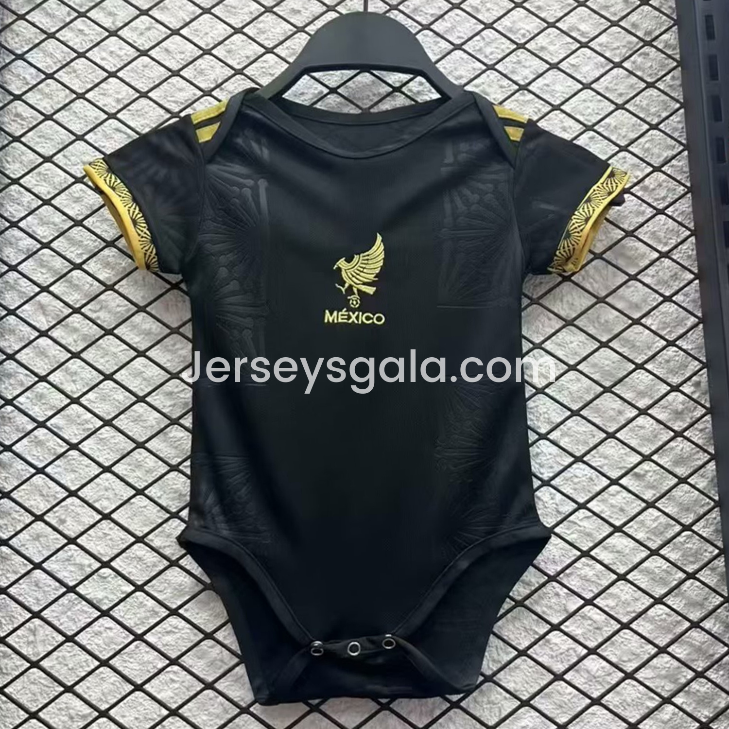 Mexico 2025 Gold Cup Black Baby Crawling Suit - SOCCERDEALSHOP