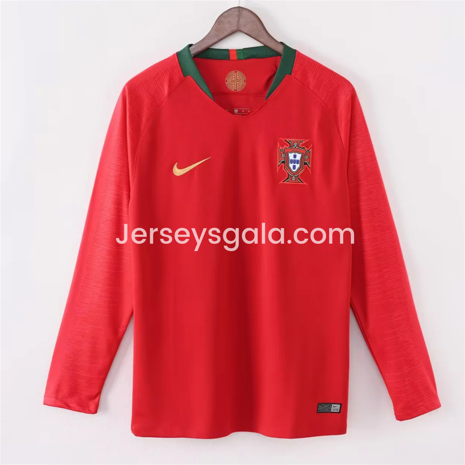 Retro Portugal 2018 Home Long Sleeves Jersey - SOCCERDEALSHOP