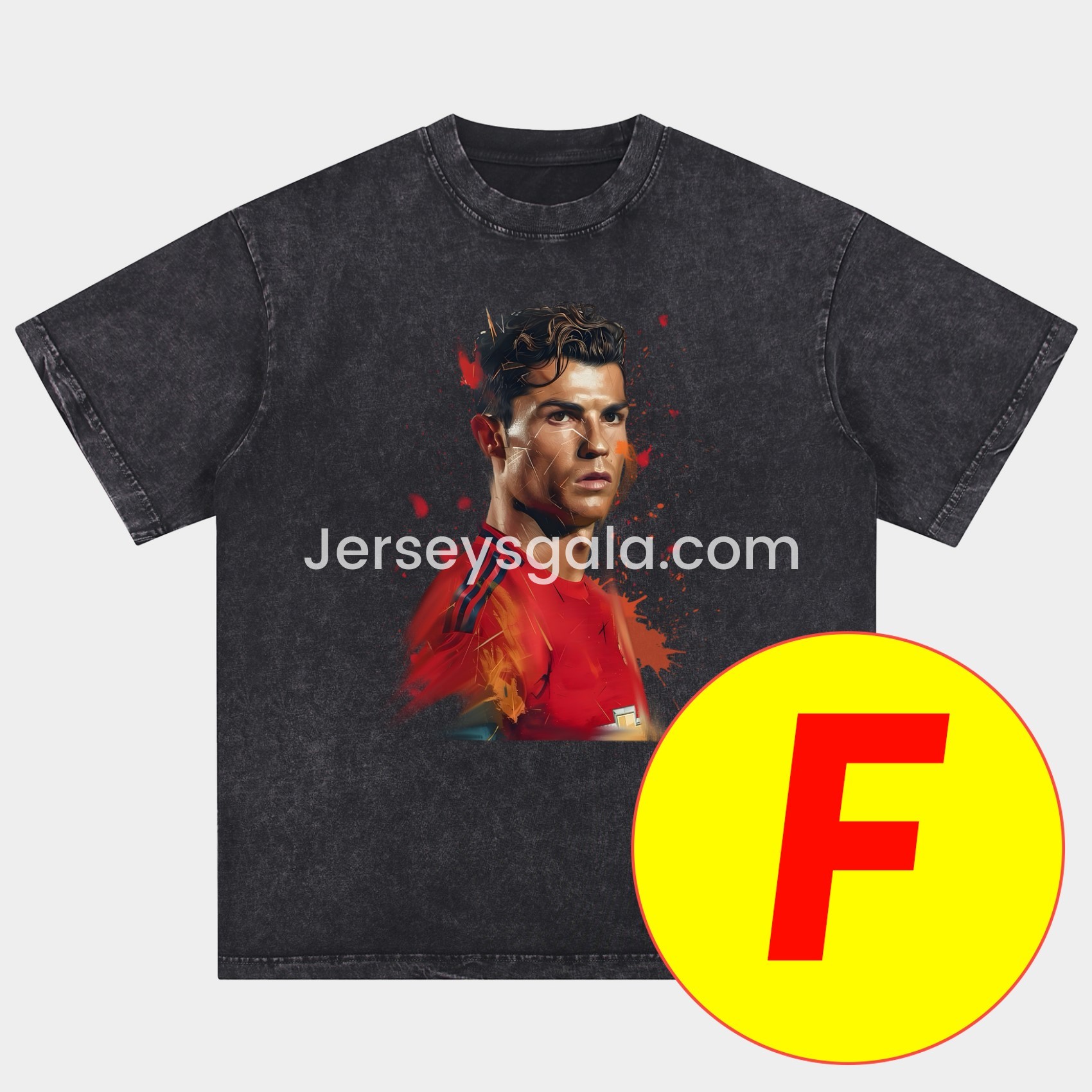 Cristiano Ronaldo Portugal Real Madrid Manchester United Oversized Washed T-Shirt - SOCCERDEALSHOP