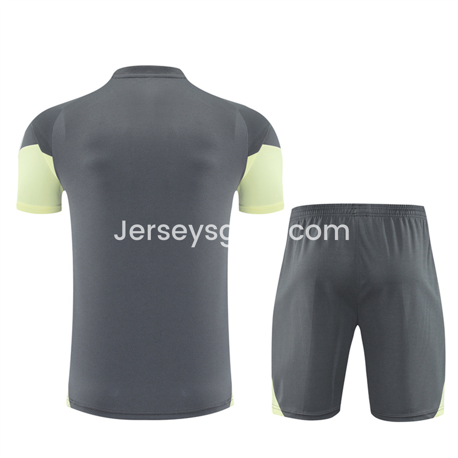Real Madrid 25-26 Kids Short-Sleeve Training Set - Deep Grey Top and Shorts - SOCCERDEALSHOP