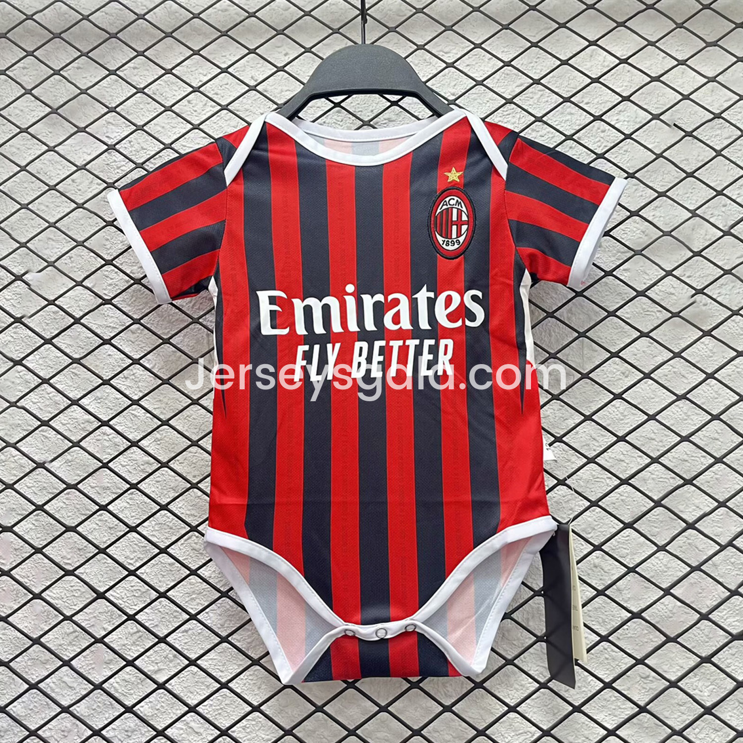 AC Milan 24-25 Home Baby Crawling Suit - SOCCERDEALSHOP