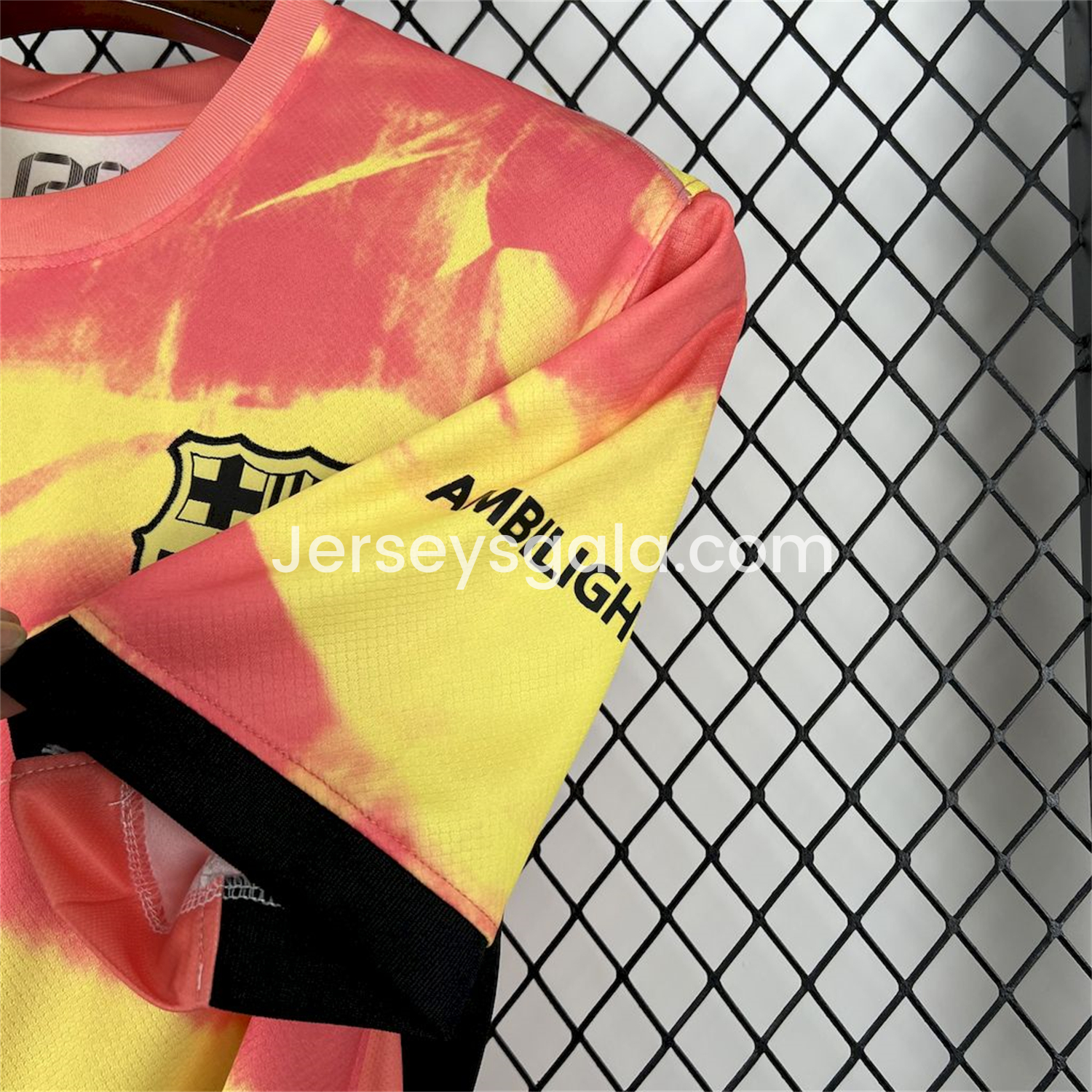 B.A.R.S.A 25-26 Yellow and Orange Camouflage Jersey - Fans Version - SOCCERDEALSHOP