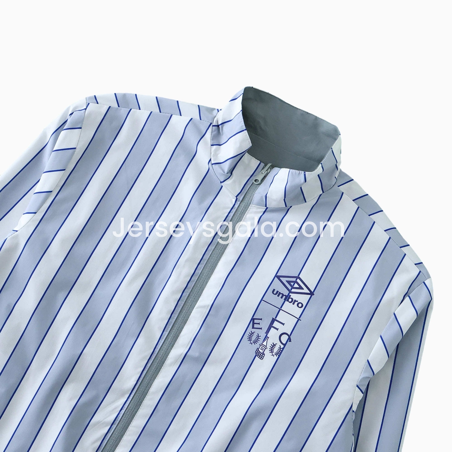 Everton 1988-89 Retro Style Double Sided Reversible Windbreaker - White & Grey - SOCCERDEALSHOP