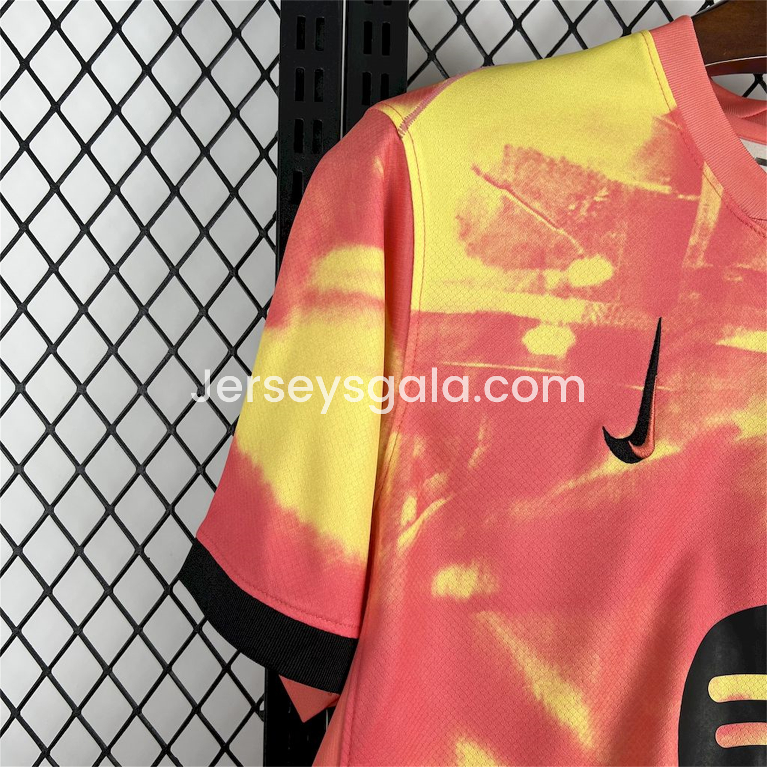 B.A.R.S.A 25-26 Yellow and Orange Camouflage Jersey - Fans Version - SOCCERDEALSHOP