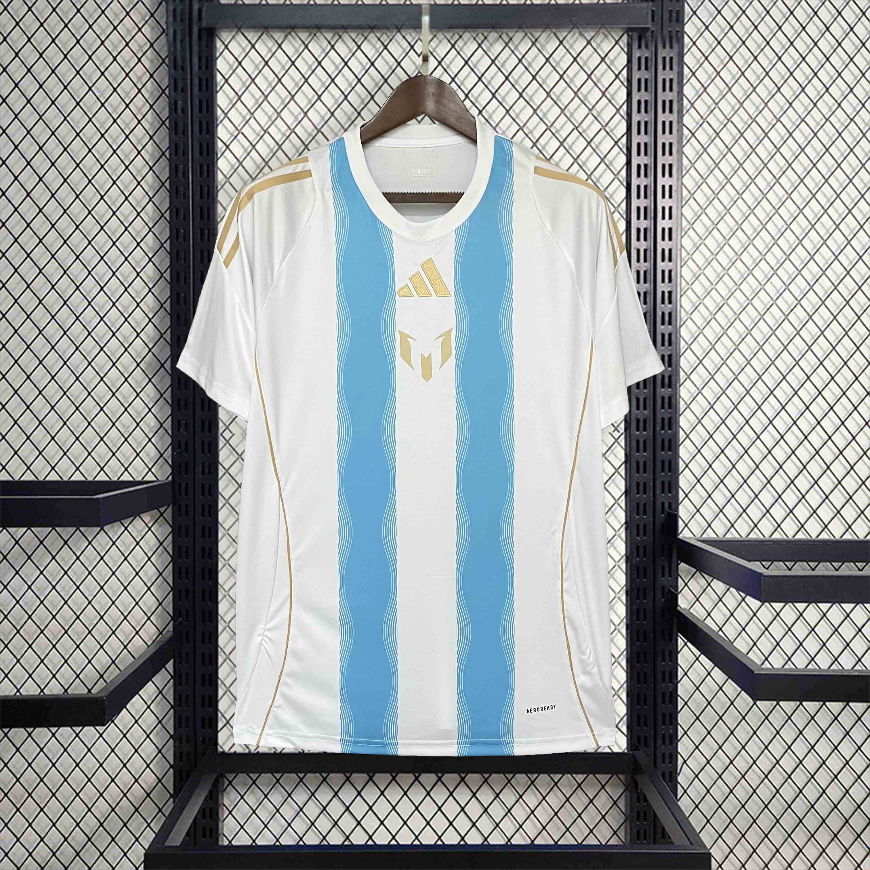 Argentina M-E-.S-S-I 2024 White Training Jersey - Fans Version - SOCCERDEALSHOP