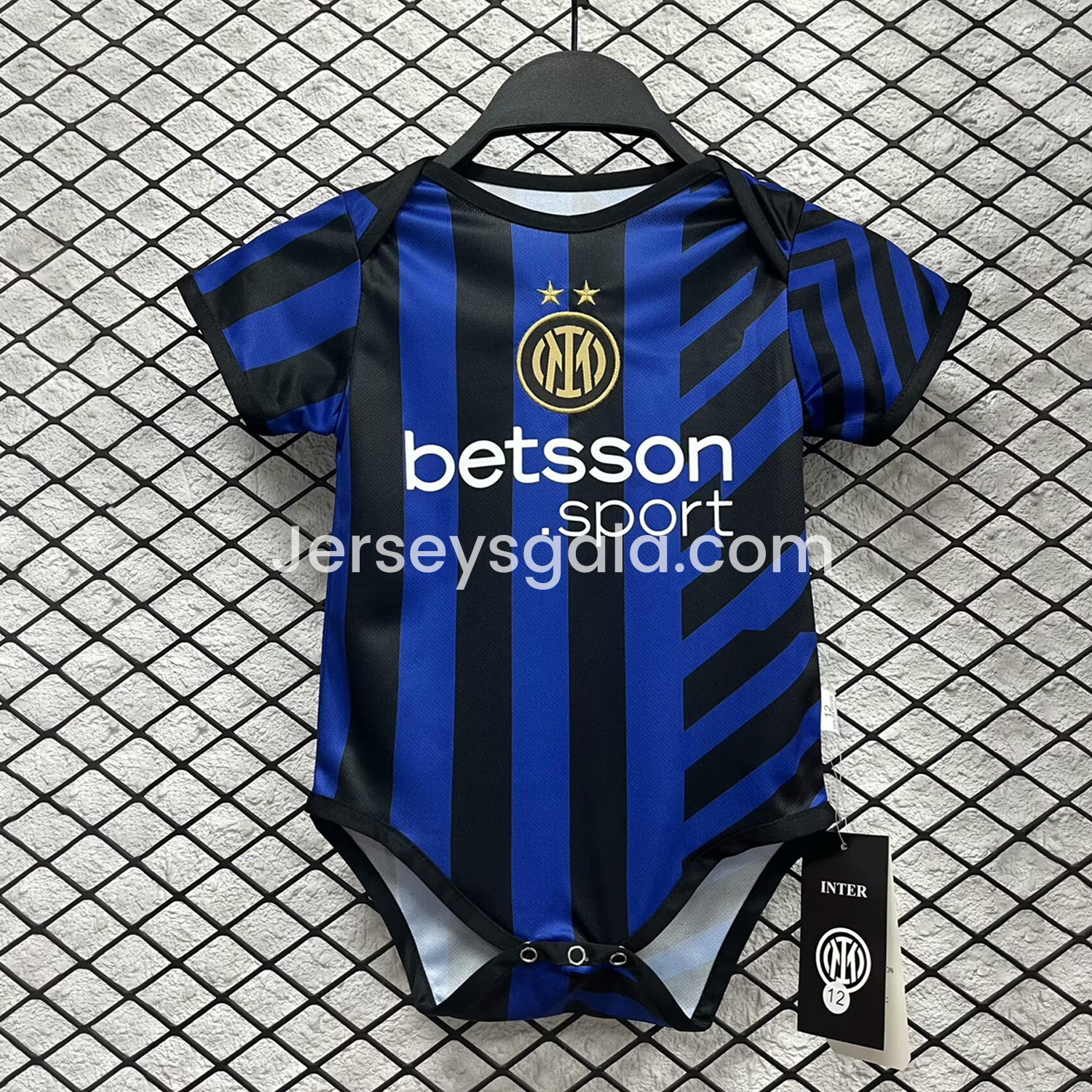 Inter Milan 24-25 Home Baby Crawling Suit - SOCCERDEALSHOP