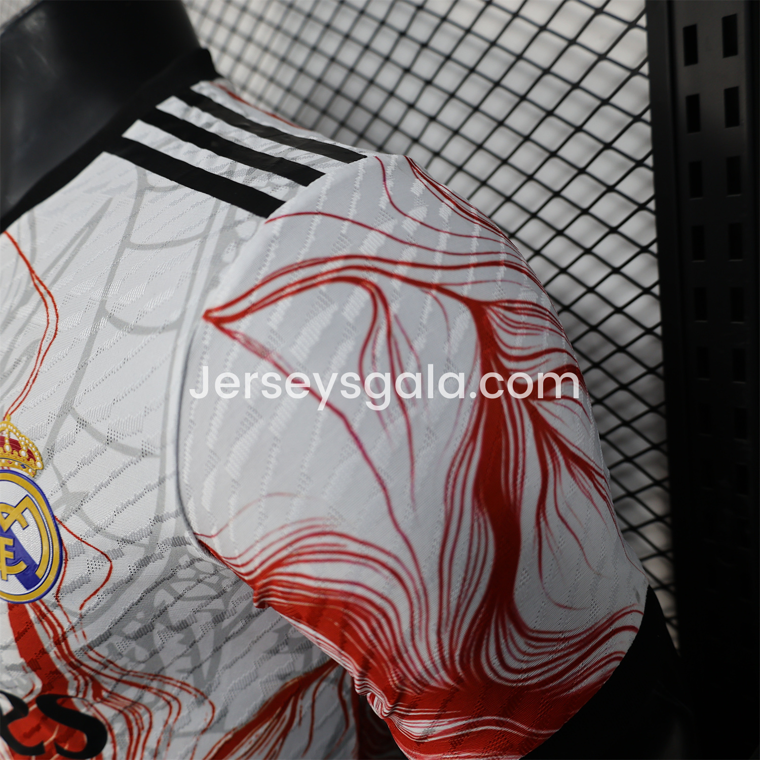 Real Madrid 24-25 Black & Red Loong White Jersey - Player Version - SOCCERDEALSHOP