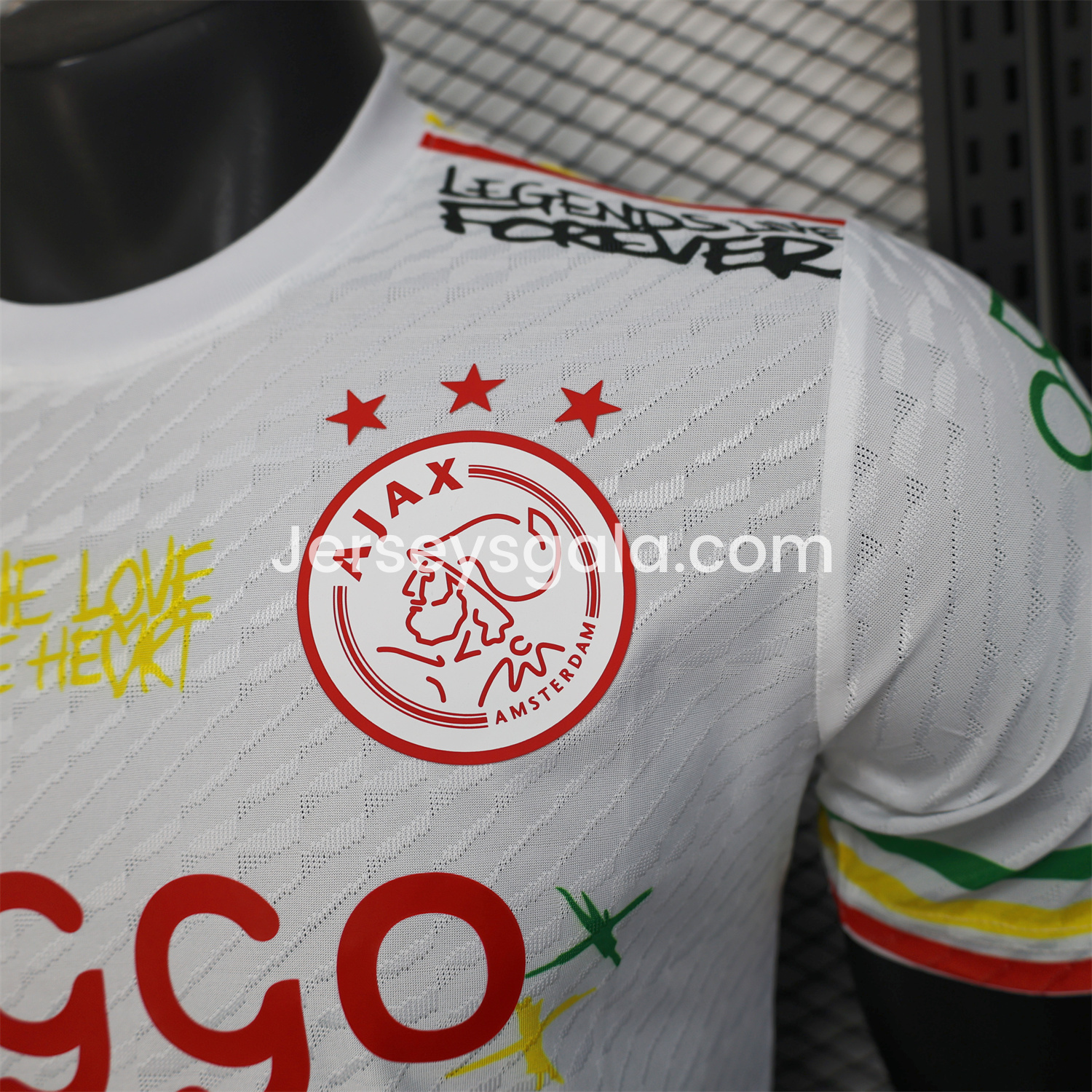 Ajax x B-O-B Marly 2025-26 40th White Special Edition Jersey - Player Version - SOCCERDEALSHOP