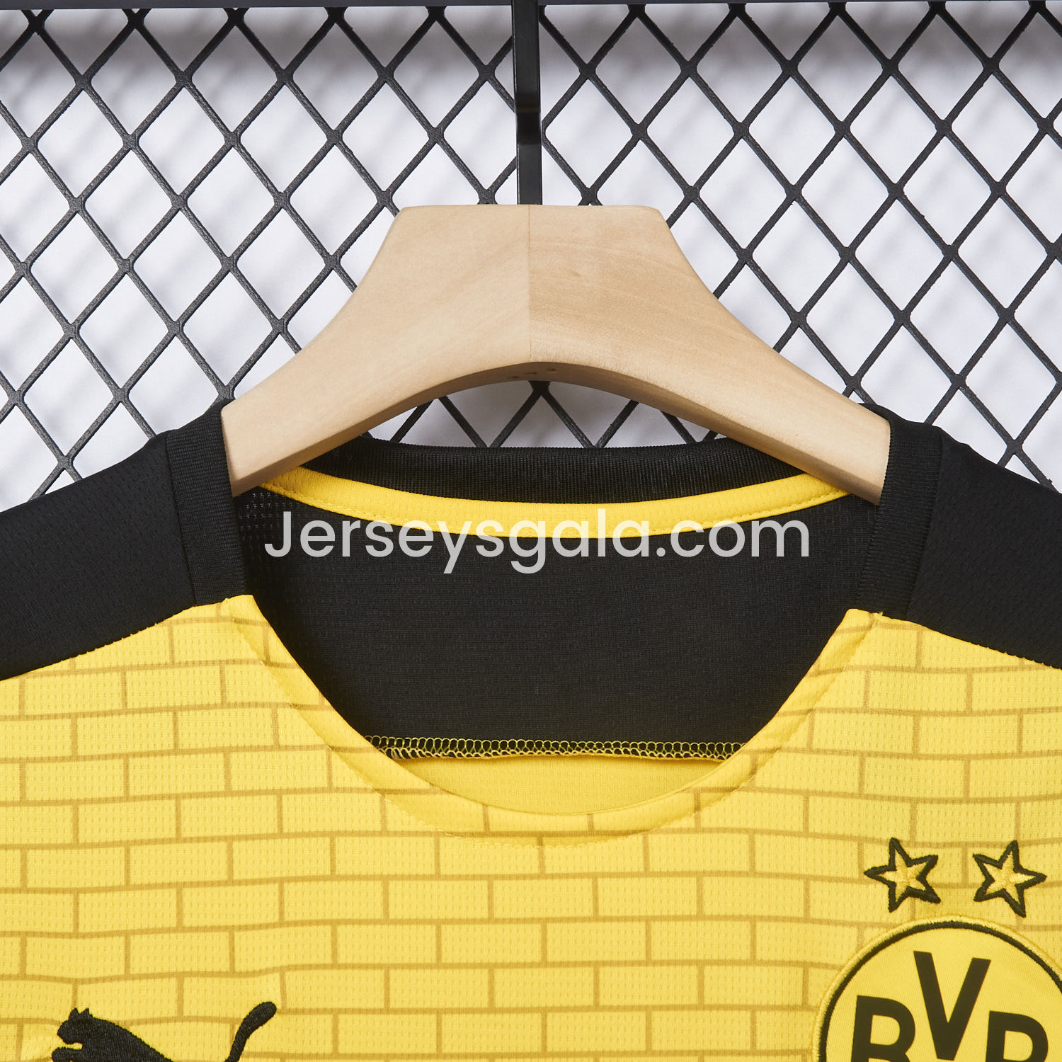 Dortmund 25-26 Pre-Match Training Yellow Brickwork Pattern Jersey - Fans Version - SOCCERDEALSHOP