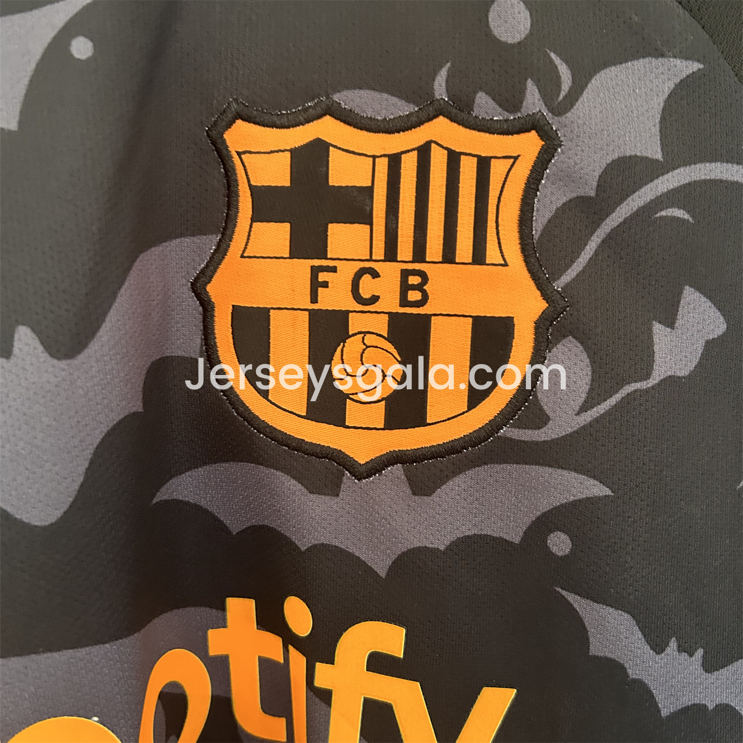 B.A.R.S.A 25-26 Halloween Pumpkin Silhouette Black Jersey - Fans Version - SOCCERDEALSHOP