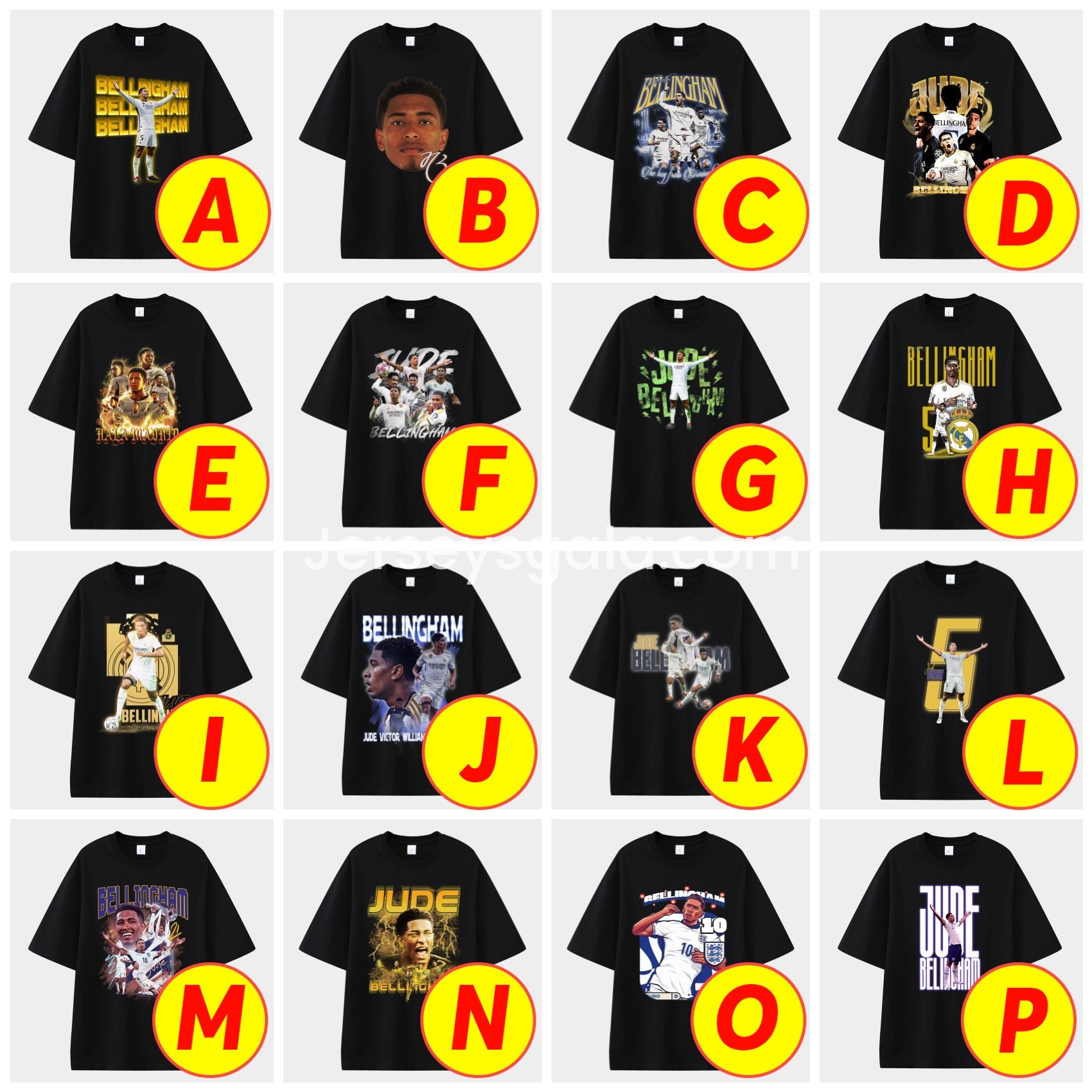 Bellingham Real Madrid England Unisex Pure Cotton T-shirt - SOCCERDEALSHOP