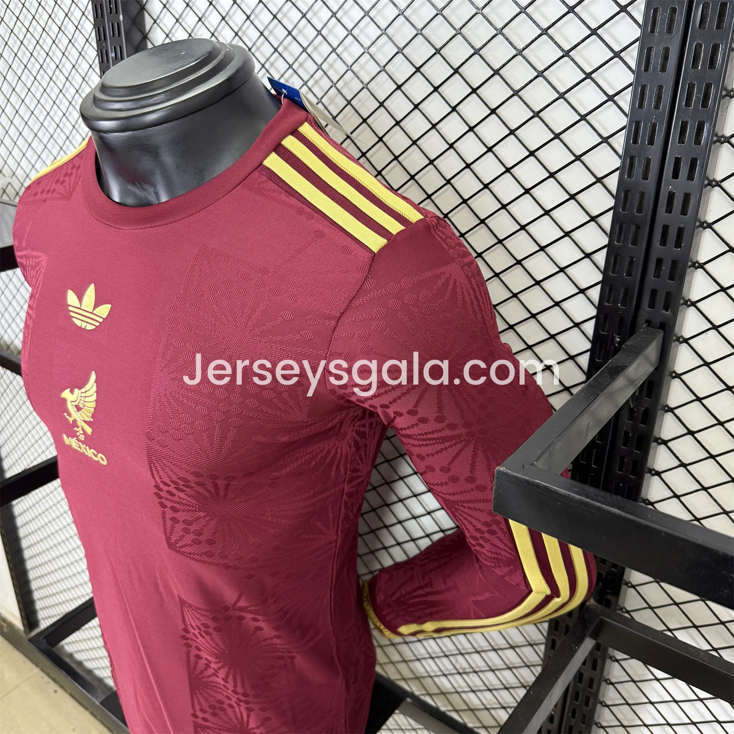 Mexico 2025 Gold Cup Red Long Sleeves Jersey - Player Version - SOCCERDEALSHOP