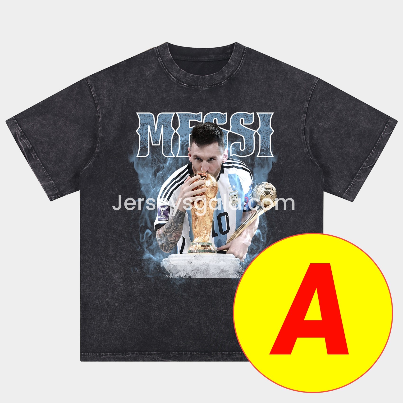 Messi GOAT Argentina B.A.R.S.A INT M.A.M Oversized Washed T-Shirt - SOCCERDEALSHOP