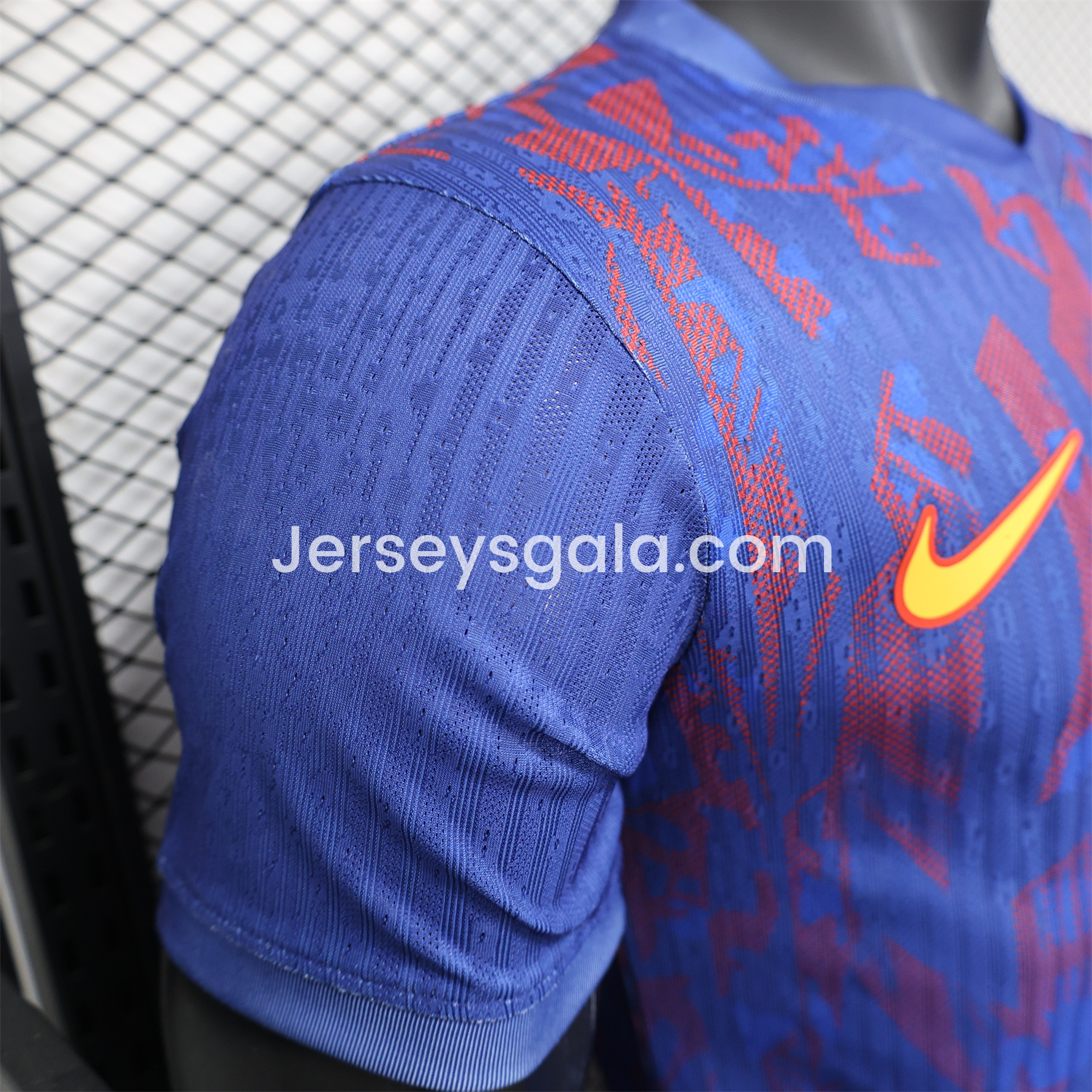 B.A.R.S.A 25-26 Blue Gradient and Red Shaped Pattern Pattern Jersey - Player Version - SOCCERDEALSHOP