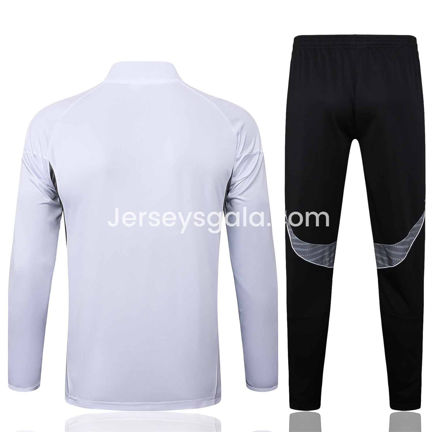 INT M.A.M 25-26 Long Sleeves Training Set - White Top & Black Pants - SOCCERDEALSHOP