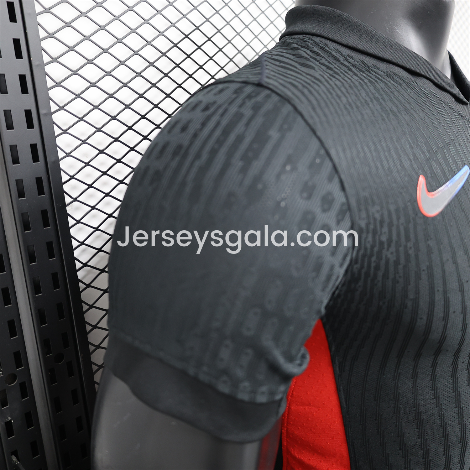 【New】B.A.R.S.A x Travis Scott 24-25 Away Pure Black Jersey - Player Version - SOCCERDEALSHOP