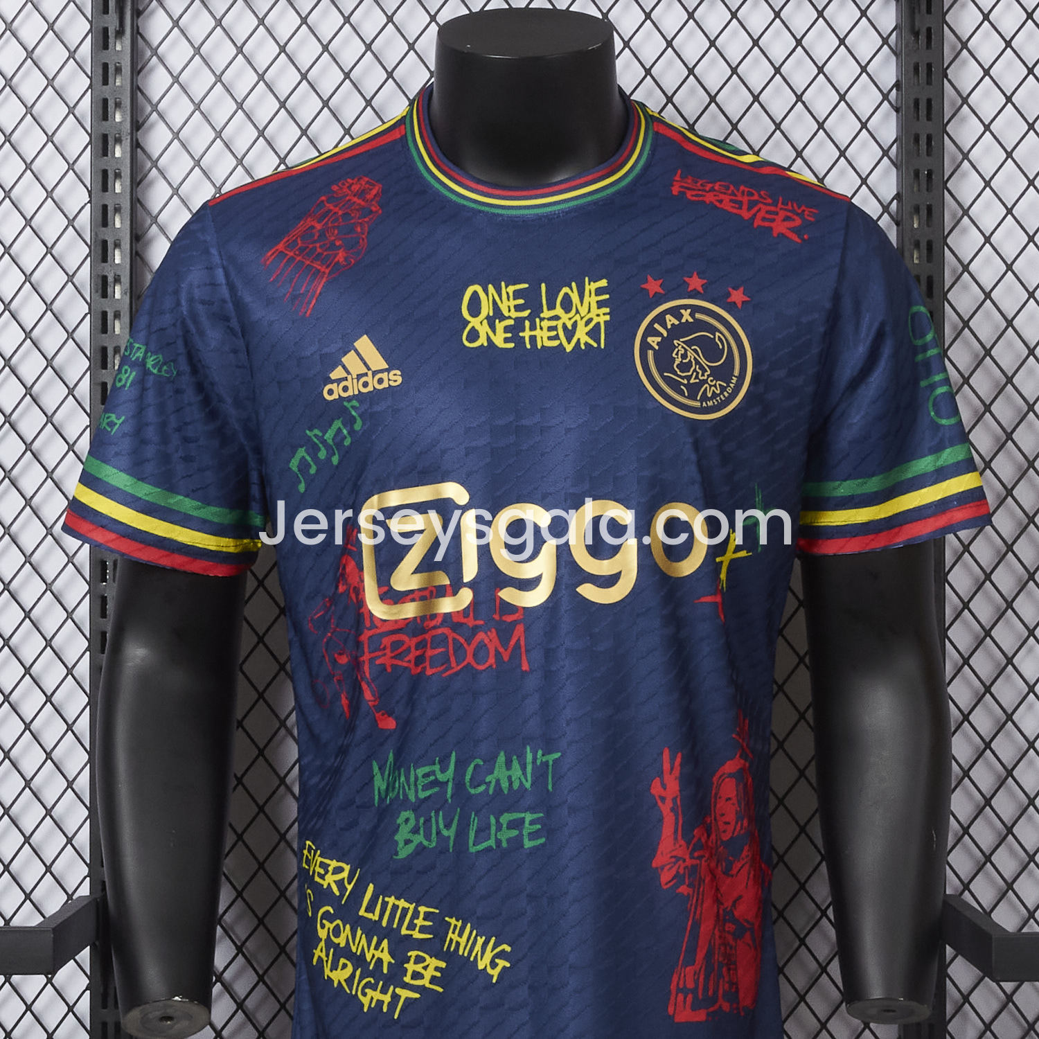 Ajax x B-O-B Marly 2025-26 40th Blue Special Edition Jersey - Player Version - SOCCERDEALSHOP
