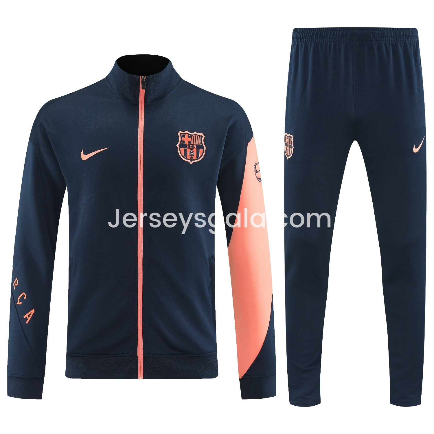 B.A.R.S.A 25-26 Jacket Training Tracksuit - Black Orange Jackets & Black Pants - SOCCERDEALSHOP