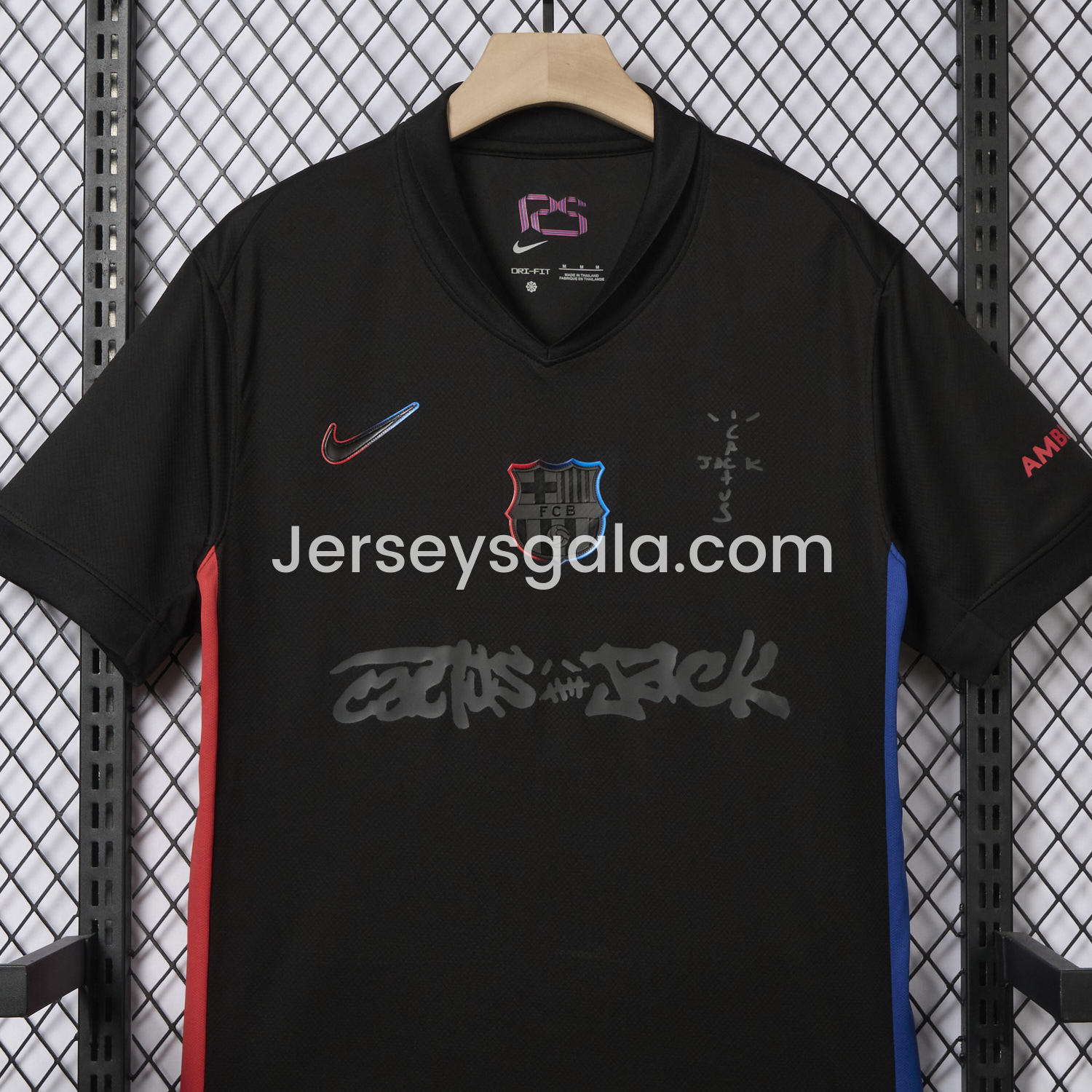 B.A.R.S.A x Travis Scott 24-25 Away Pure Black Jersey - Fans Version - SOCCERDEALSHOP