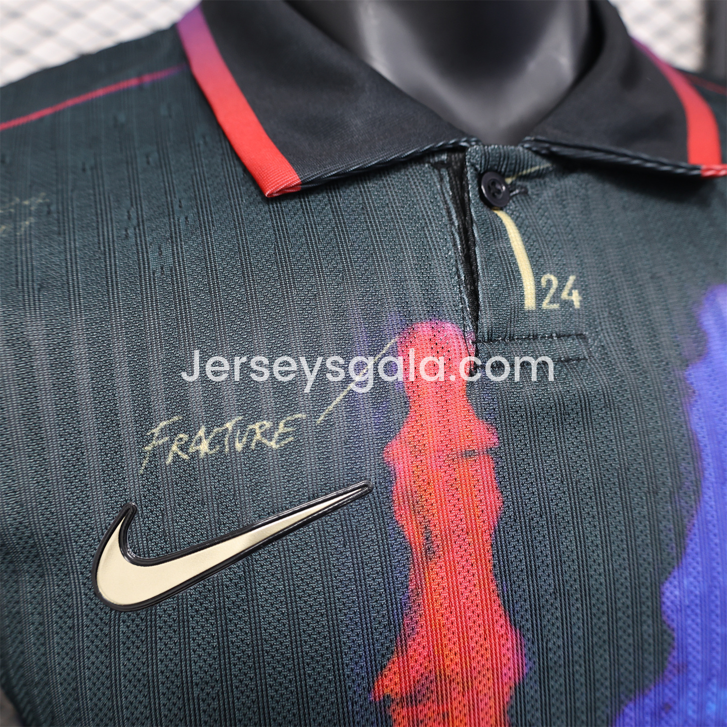 B.A.R.S.A 24-25 Red and Blue Hand Special Edition Jersey - Player Version - SOCCERDEALSHOP