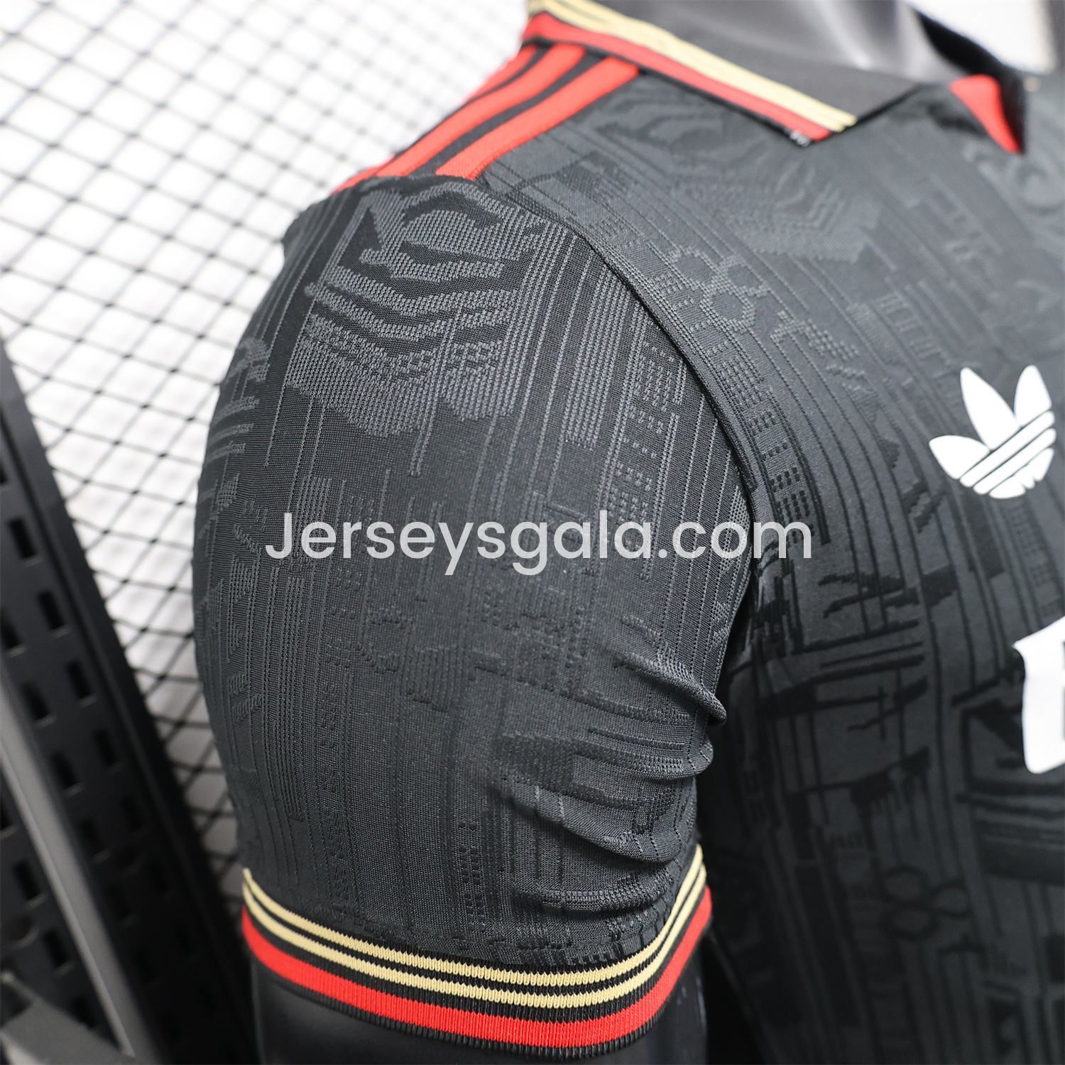 Arsenal 25-26 Black POLO Throwback Trefoil Jersey - Player Version - SOCCERDEALSHOP