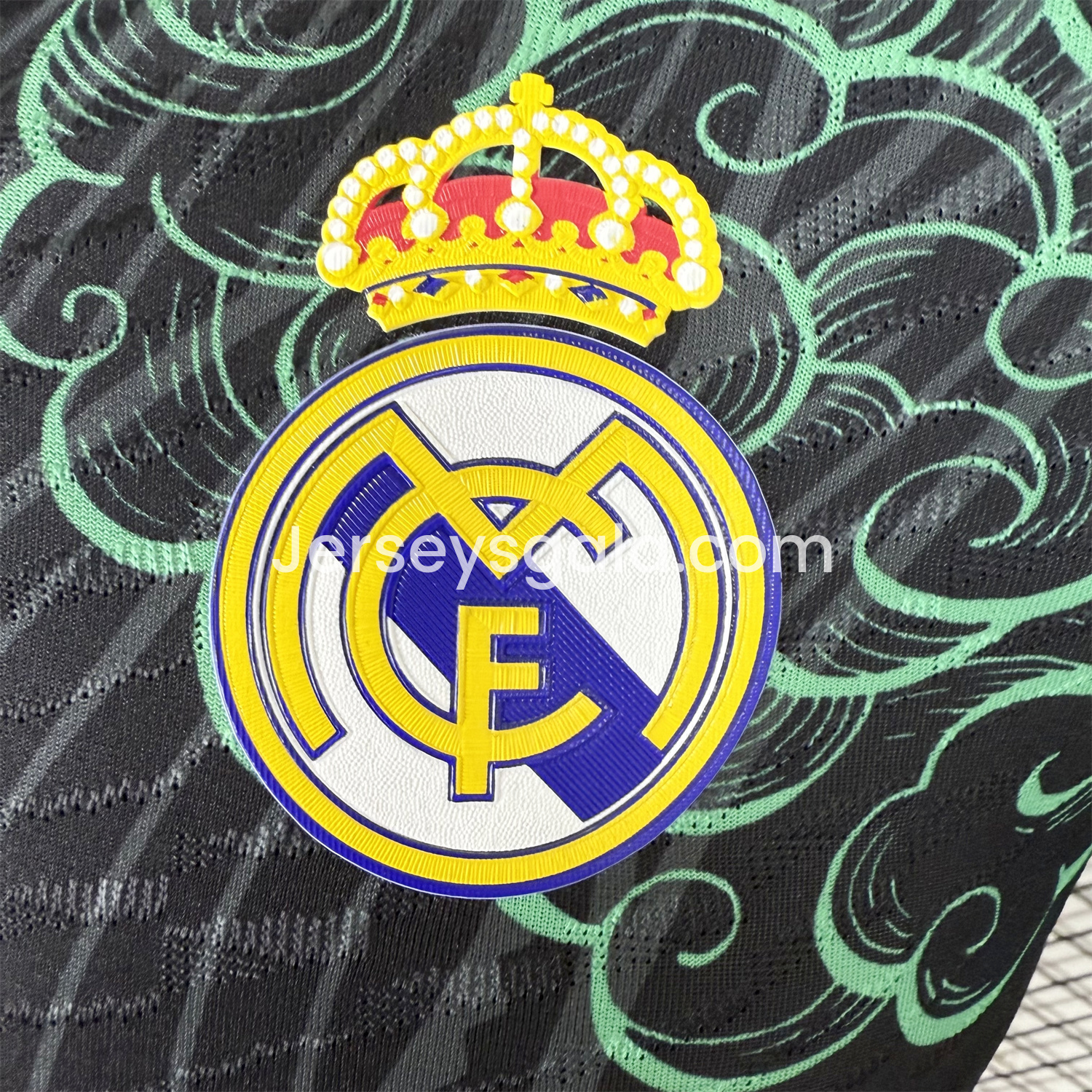 Real Madrid 25-26 Green Dragon Soars Black Jersey - Player Version - SOCCERDEALSHOP