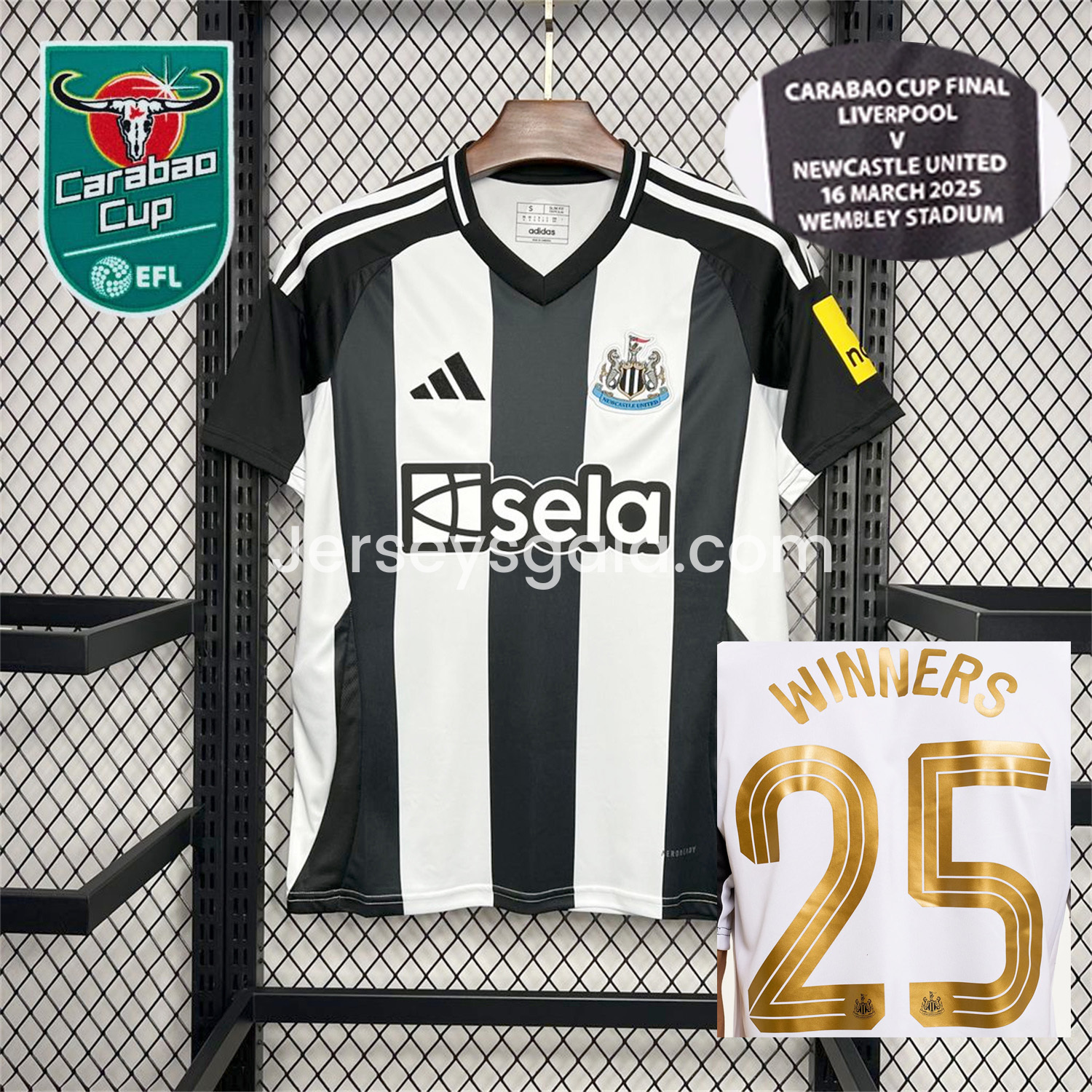 Newcastle United 2025 CARABAO CUP FINAL Home Jersey - Fans Version - SOCCERDEALSHOP
