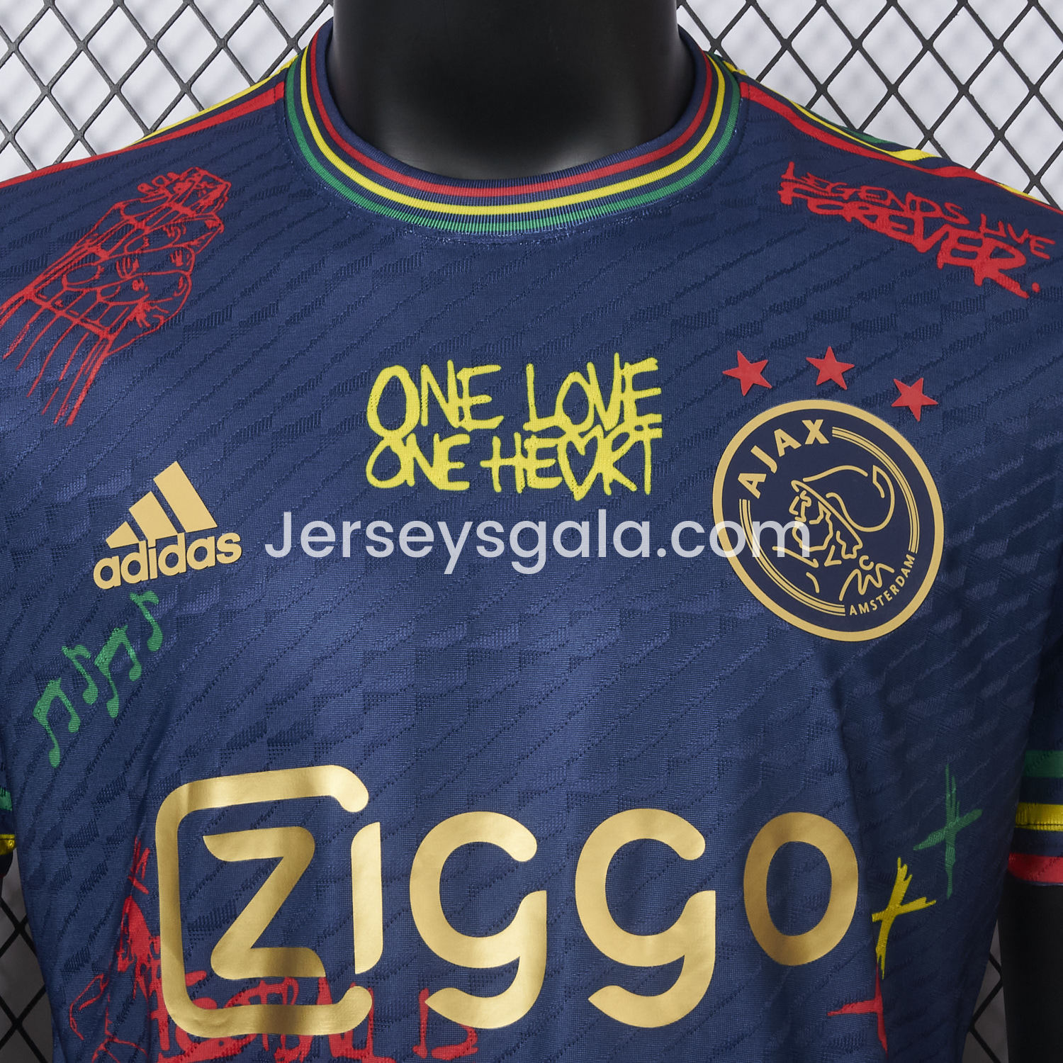 Ajax x B-O-B Marly 2025-26 40th Blue Special Edition Jersey - Player Version - SOCCERDEALSHOP