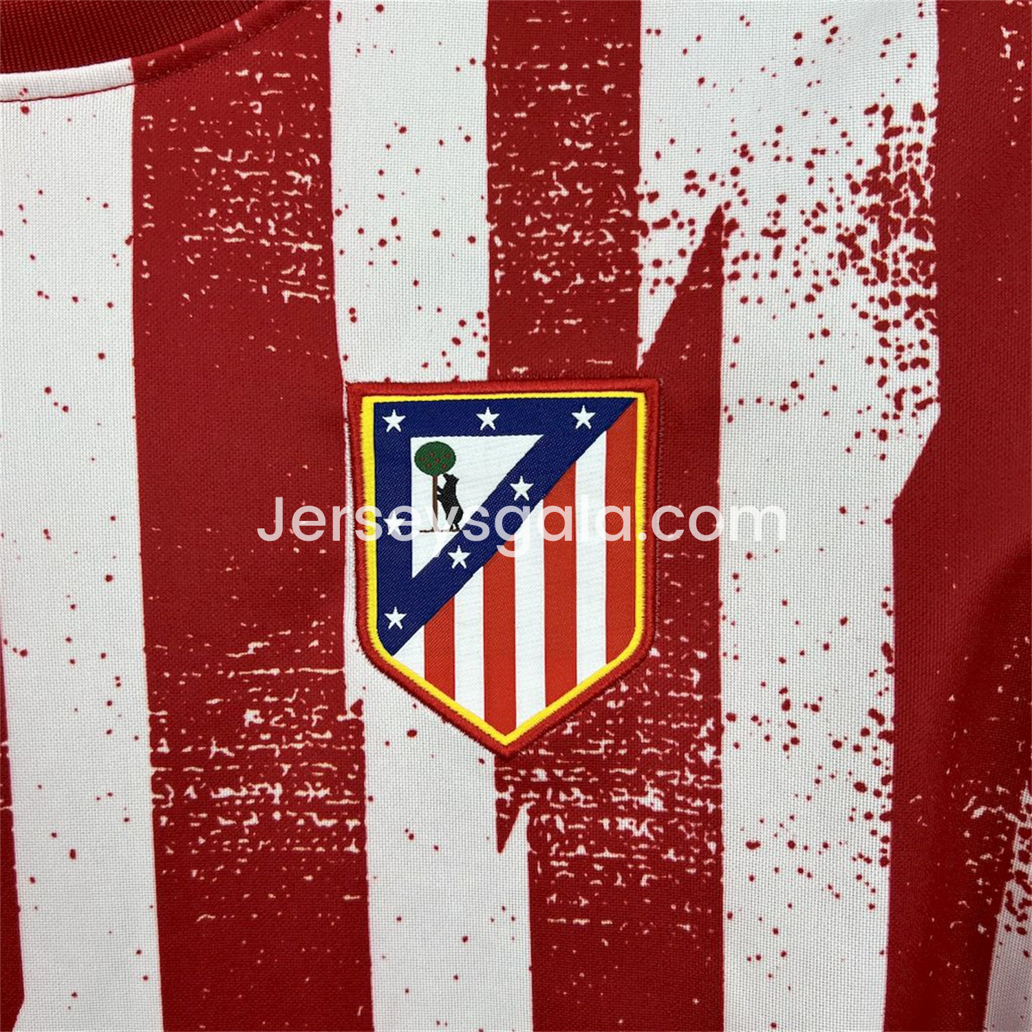 Atletico Madrid 25-26 Red White Stripes Pre-Match Training Long Sleeves Jersey - Fans Version - SOCCERDEALSHOP