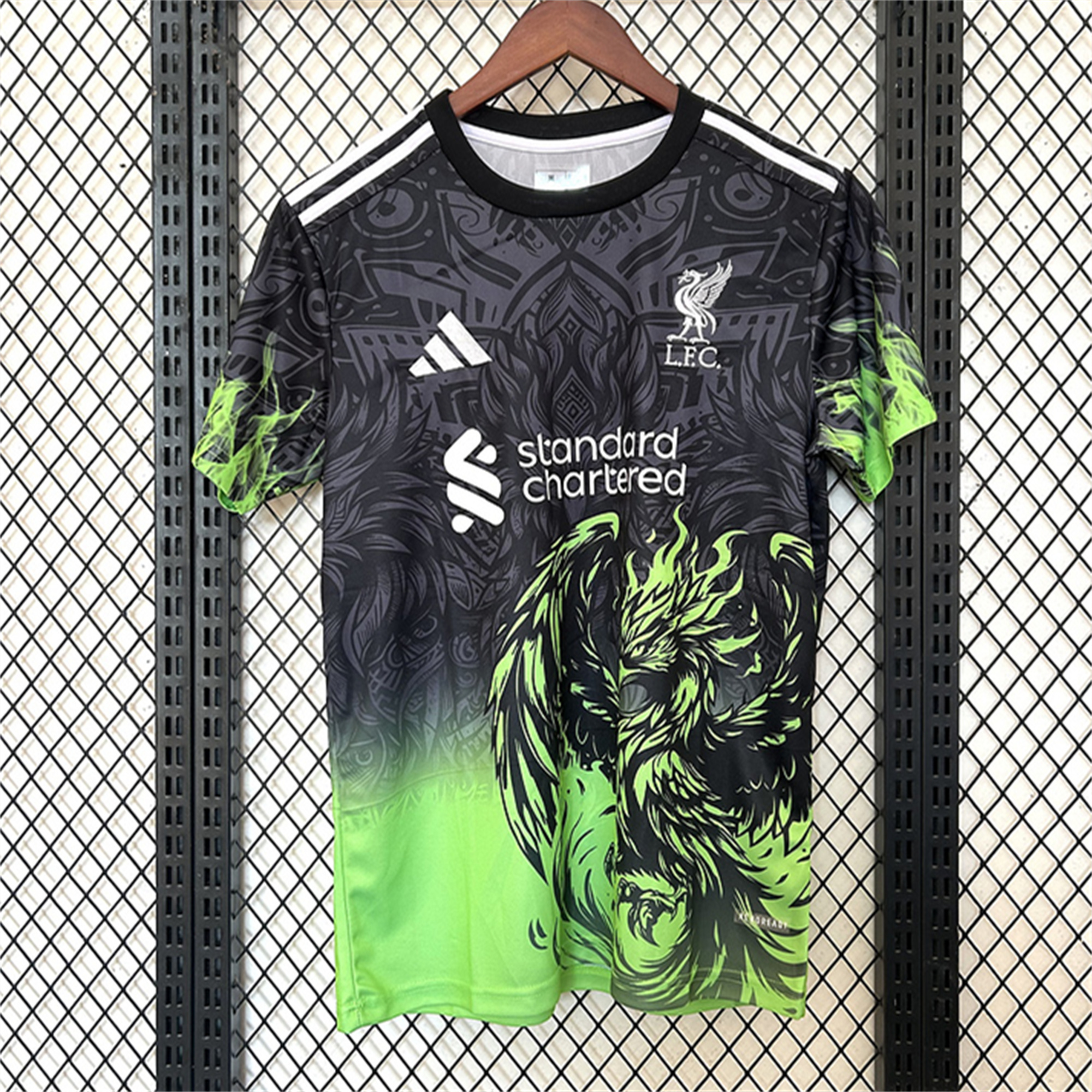 Liver.pool 24-25 Green Fire Phoenix Special Edition Jersey - Fans Version - SOCCERDEALSHOP