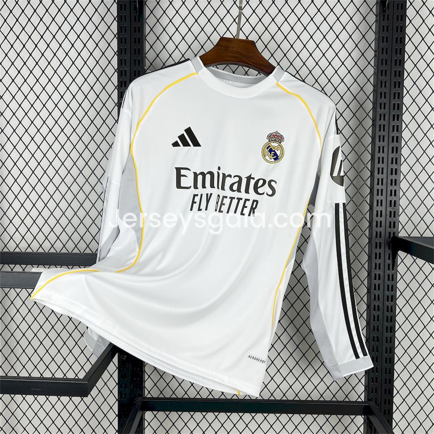 Real Madrid 25-26 Home Long Sleeves Jersey (Leaked Version) - Fans Version - SOCCERDEALSHOP