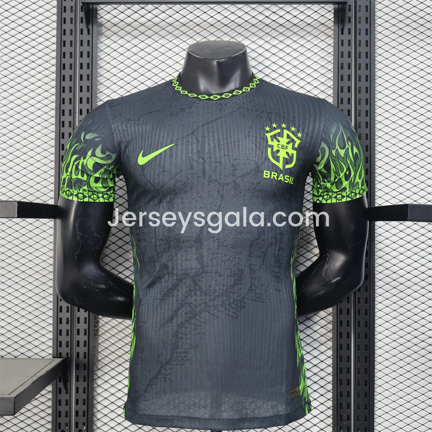 Brazil 2025 Green Fire Black Special Edition Jersey - Player Version - SOCCERDEALSHOP