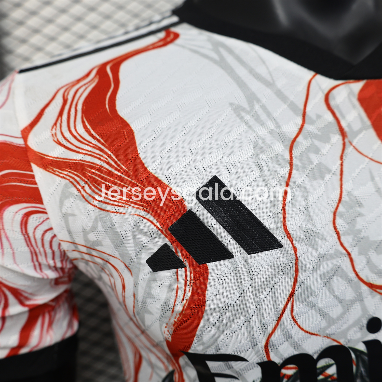 Real Madrid 24-25 Black & Red Loong White Jersey - Player Version - SOCCERDEALSHOP