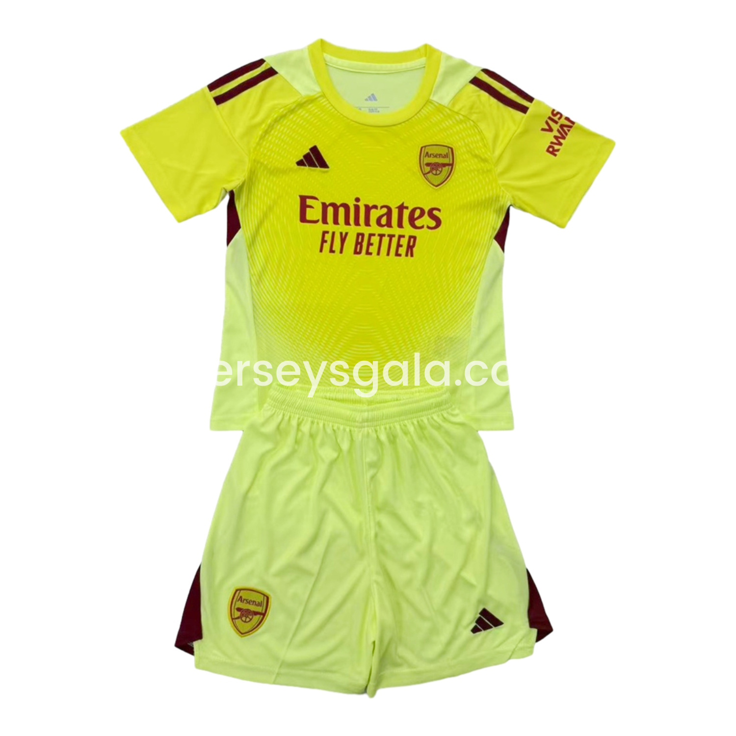 Arsenal 25-26 Light Yellow Goalkeeper Kids Kit - SOCCERDEALSHOP