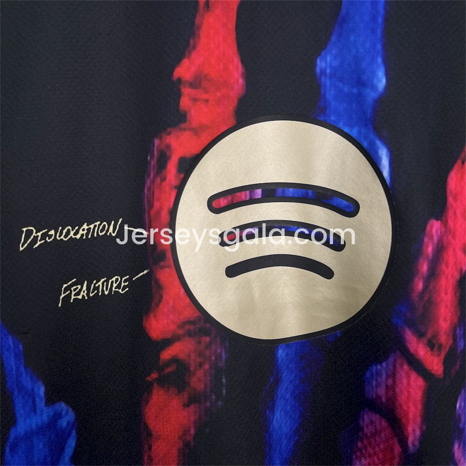 B.A.R.S.A 25-26 Red & Blue Palm Black Jersey - Fans Version - SOCCERDEALSHOP