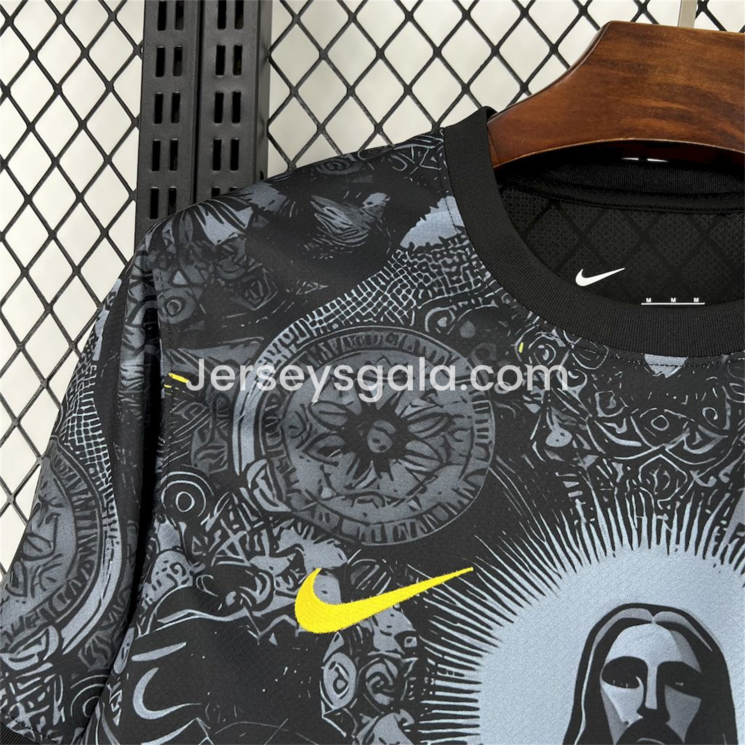 Brazil 2024-25 X STUSSY Black Christ the Redeemer Statue Jersey - Fans Version - SOCCERDEALSHOP