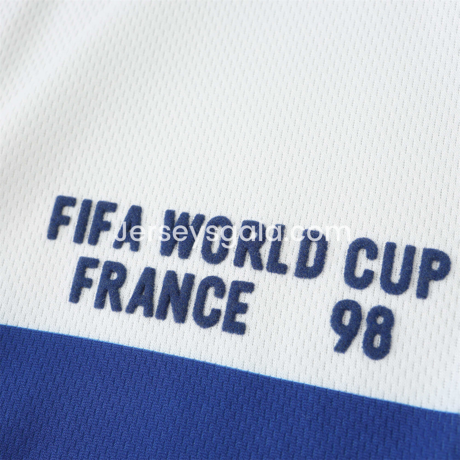 Retro France 1998 Away Long Sleeves Jersey (with 1998 World Cup mark on right chest) - SOCCERDEALSHOP