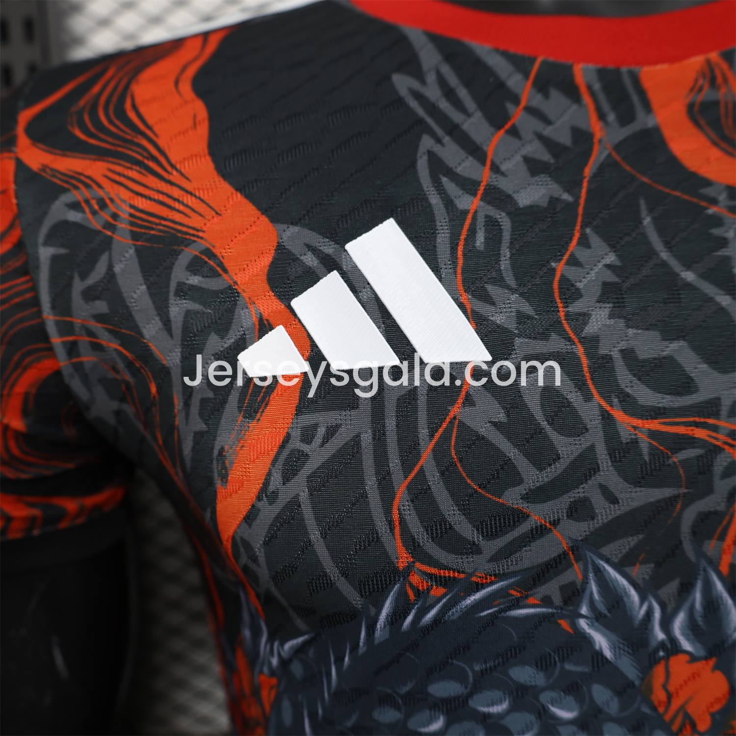 Real Madrid 25-26 Grey Chinese Loong and Red Fire Black Jersey - Player Version - SOCCERDEALSHOP