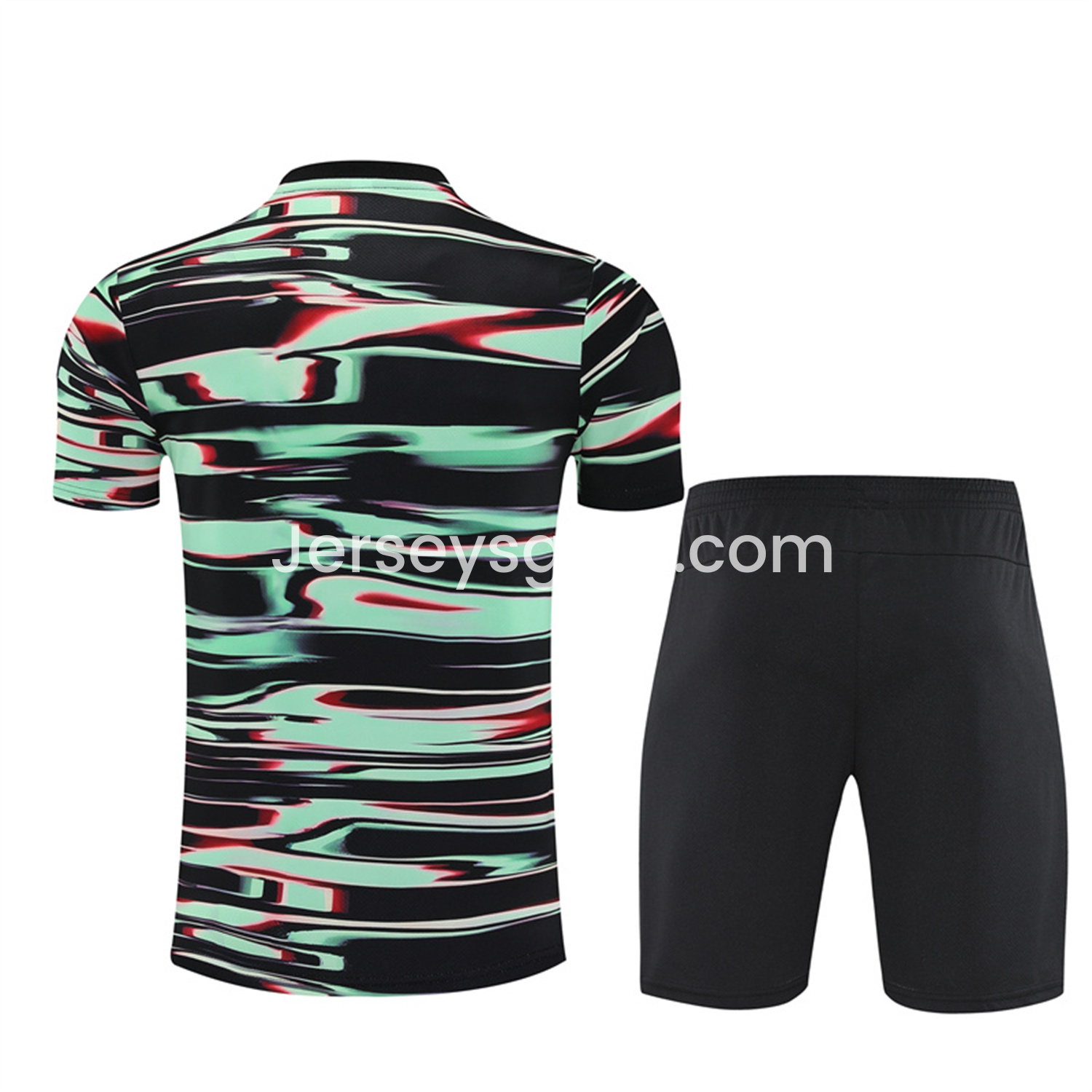 Portugal 25-26 Kids Short-Sleeve Training Set - Camouflage top & Black Shorts - SOCCERDEALSHOP