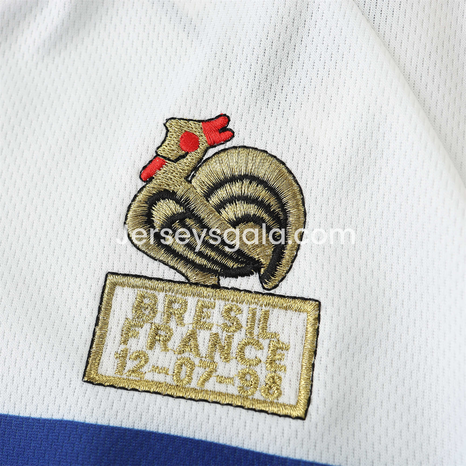 Retro France 1998 Away Long Sleeves Jersey (with 1998 World Cup mark on right chest) - SOCCERDEALSHOP