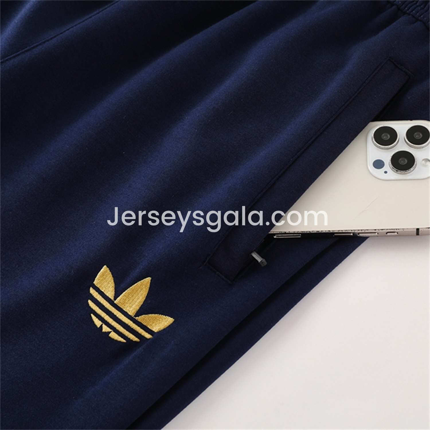 Real Madrid 25-26 Originals Varsity Hoodie Set - Deep Blue Hoodie and Pants - SOCCERDEALSHOP