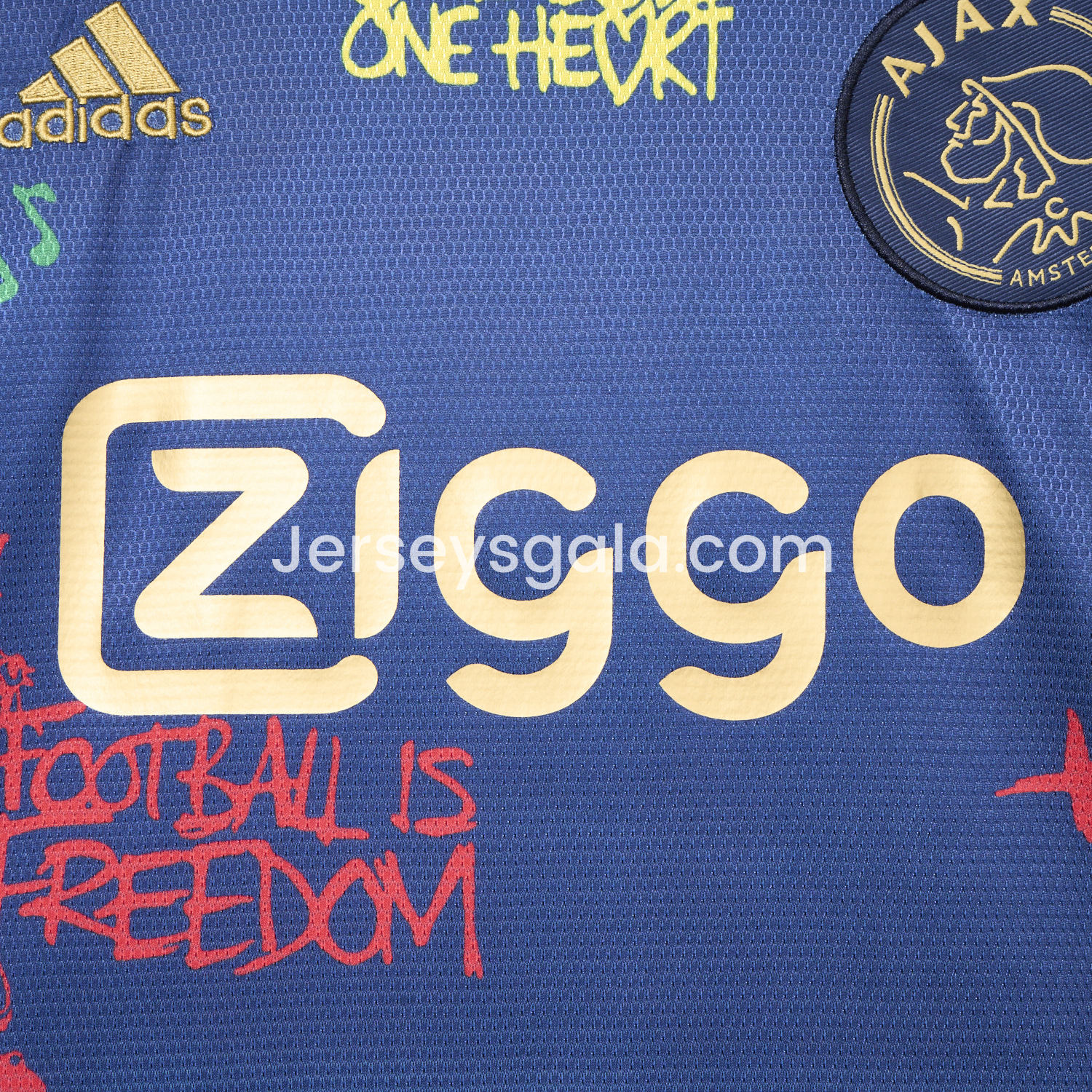 Ajax x B-O-B Marly 2025-26 40th Blue Special Edition Jersey - Fans Version - SOCCERDEALSHOP