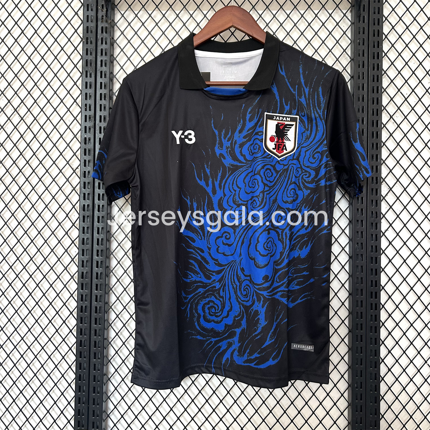 Japan 25-26 Y-3 Blue Flame Black Special Jersey - Fans Version - SOCCERDEALSHOP